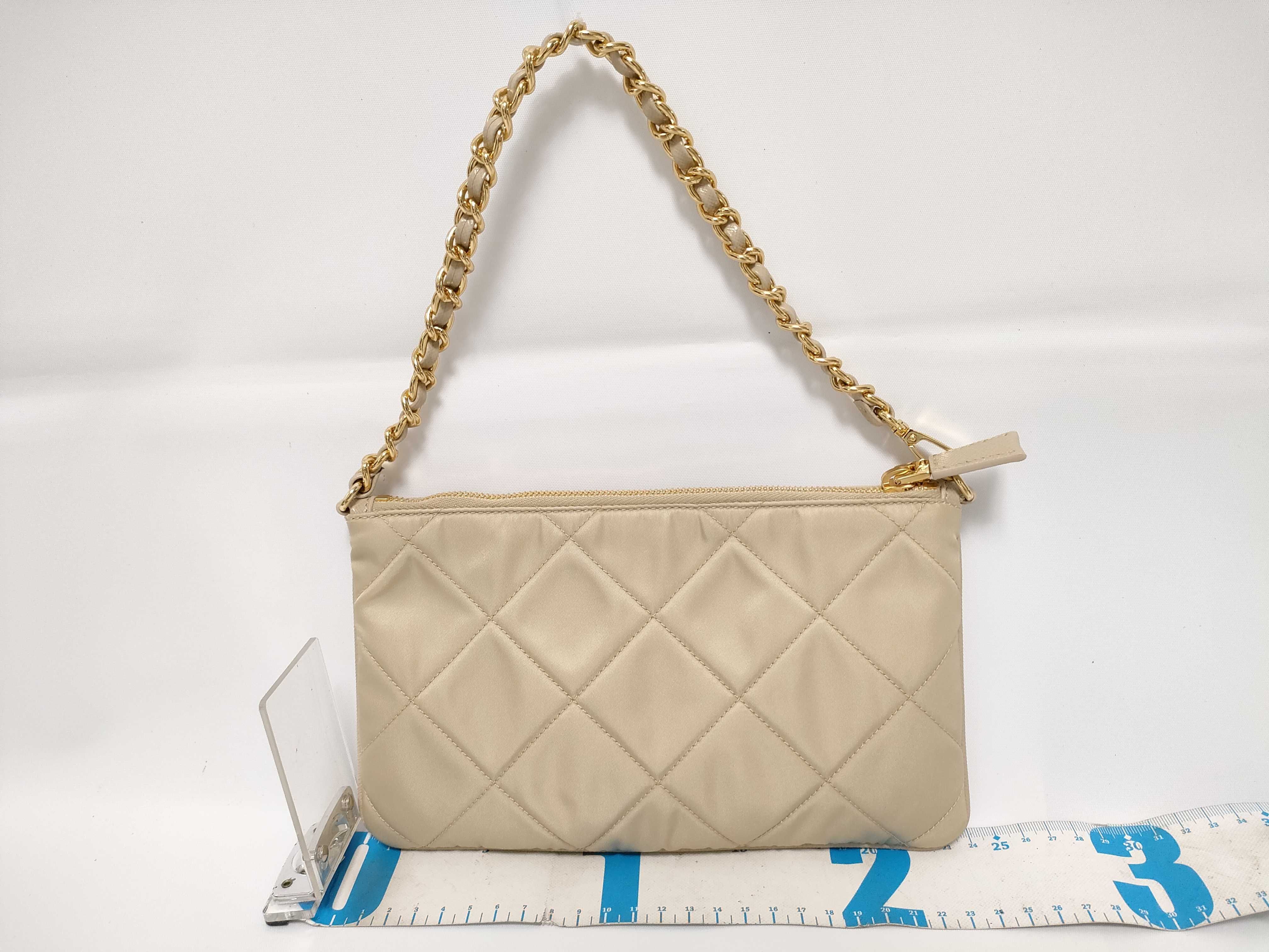 Nylon Prada Tessuto Inpunto Nylon Chain Shoulder Bag Beige 1N1054 Shoulder Bag — view 2