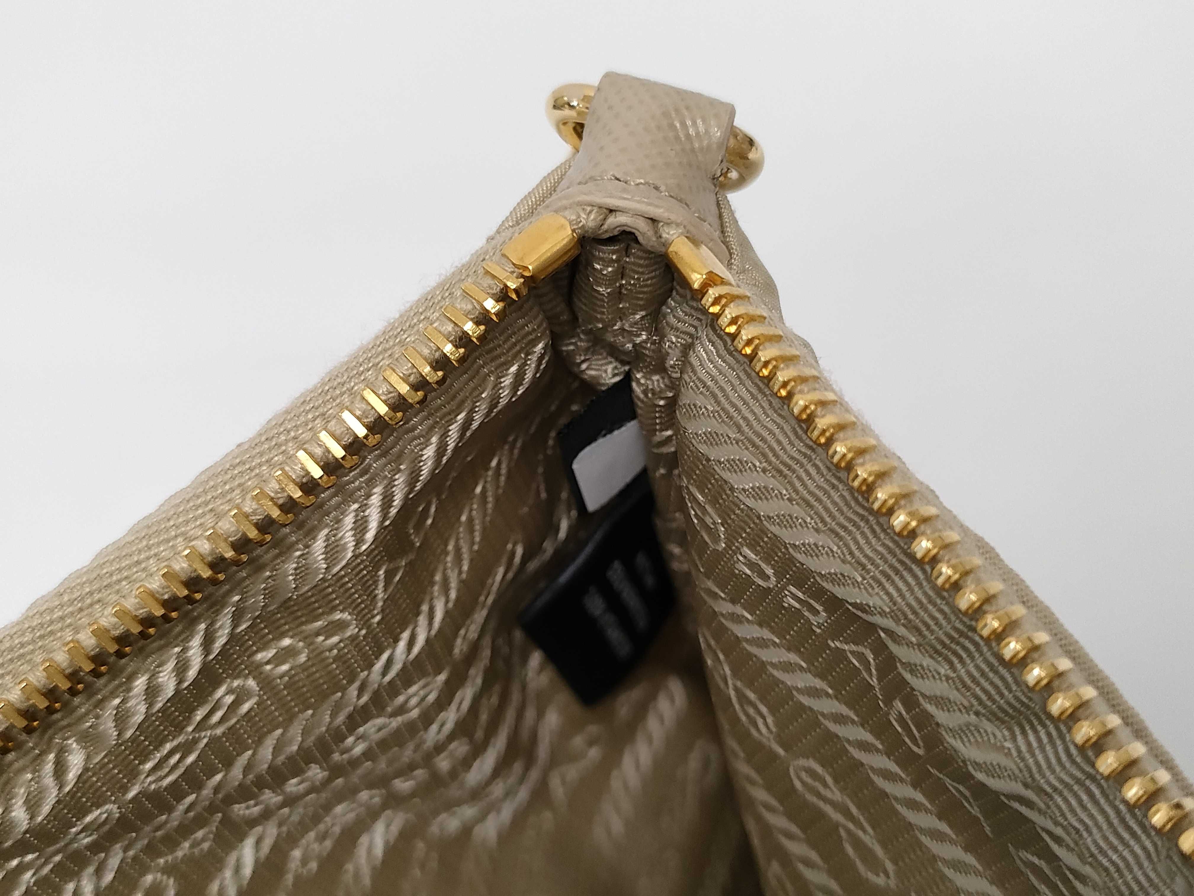 Nylon Prada Tessuto Inpunto Nylon Chain Shoulder Bag Beige 1N1054 Shoulder Bag — view 11