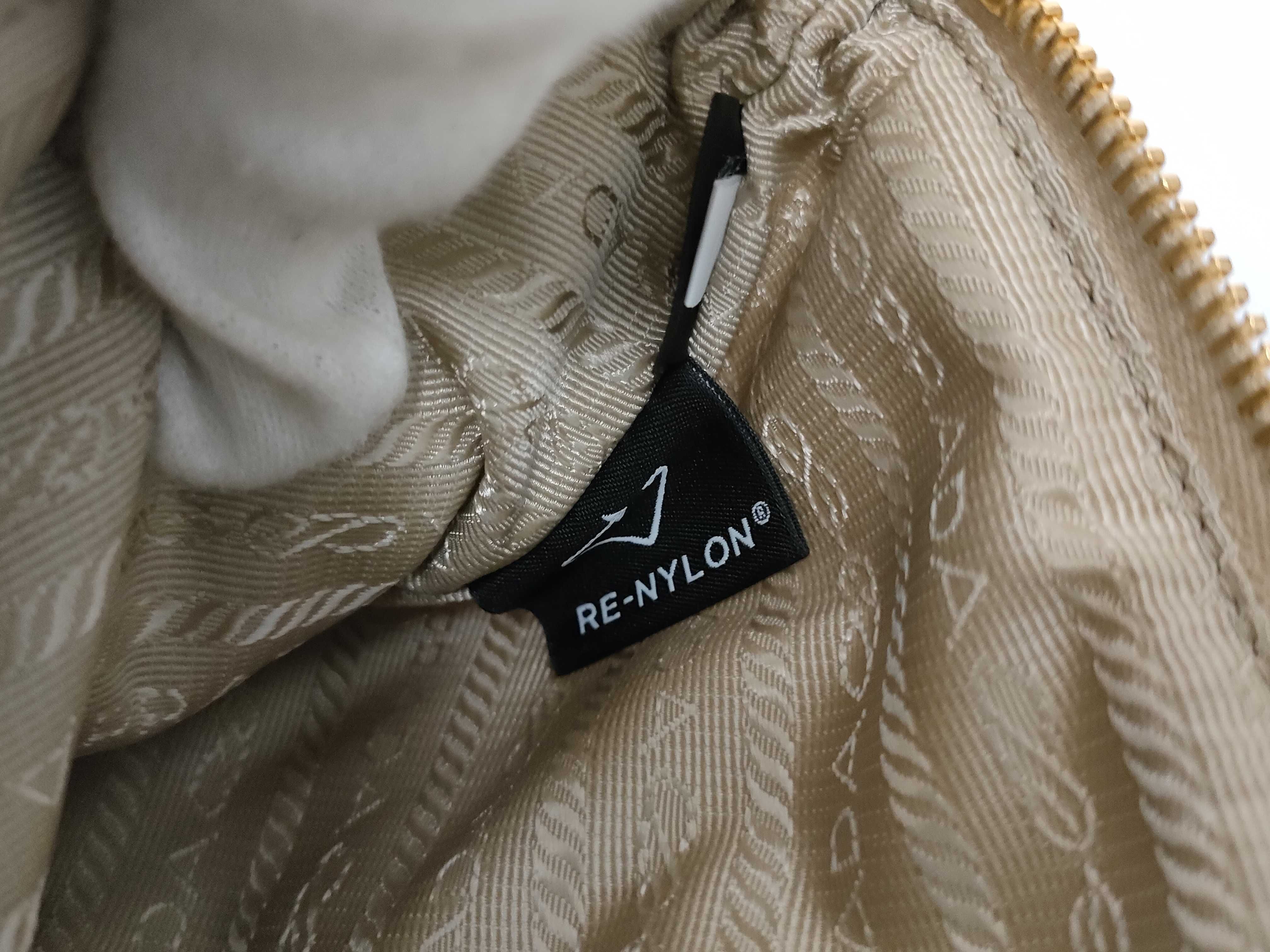 Nylon Prada Tessuto Inpunto Nylon Chain Shoulder Bag Beige 1N1054 Shoulder Bag — view 12