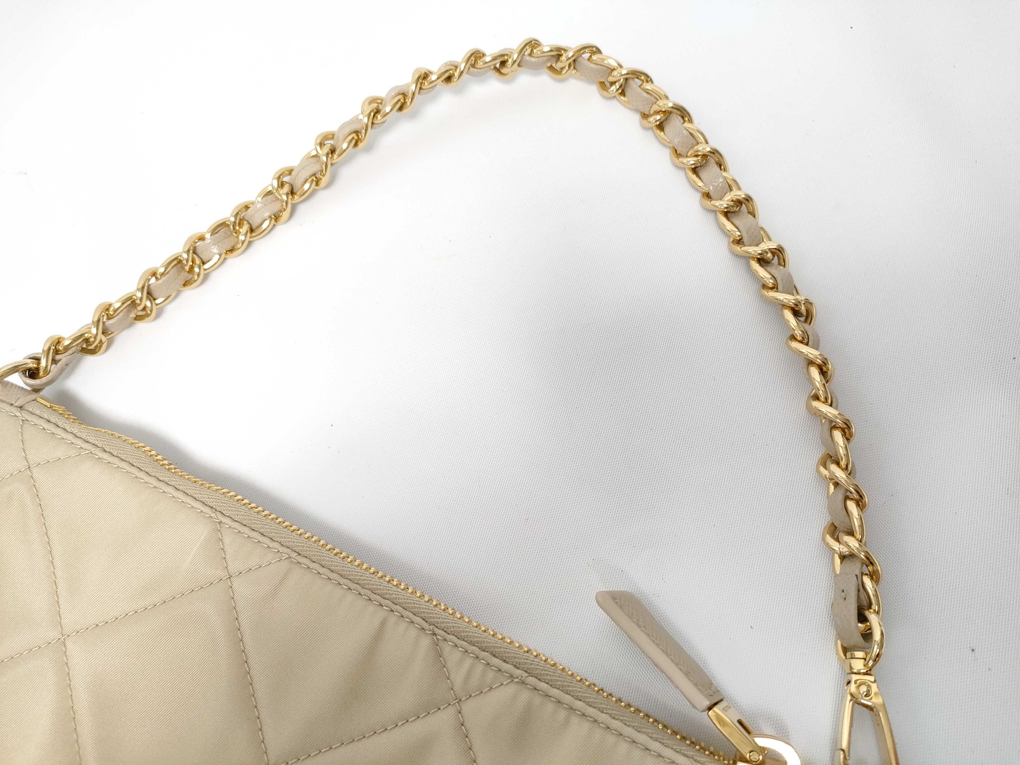 Nylon Prada Tessuto Inpunto Nylon Chain Shoulder Bag Beige 1N1054 Shoulder Bag — view 4
