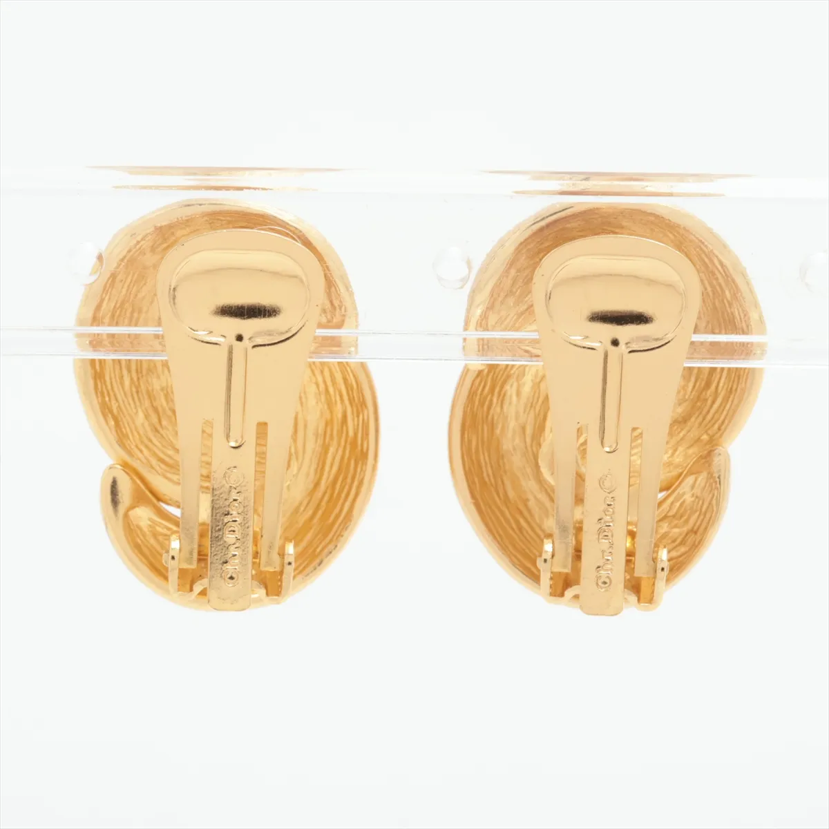 Earrings (Pair) GP Gold, Dents, — view 2