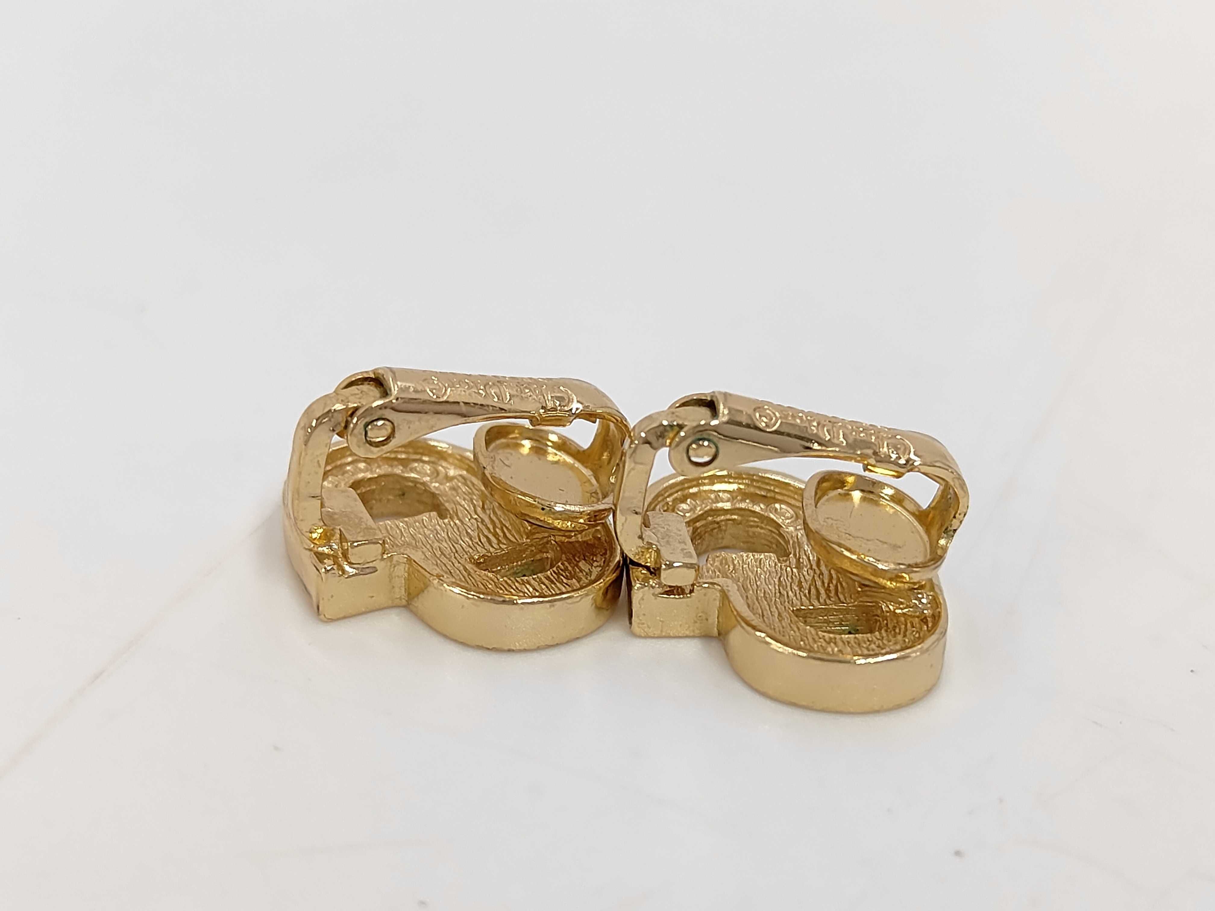 Bijou CD Logo Gold Color Earrings Accessories Earrings — view 3