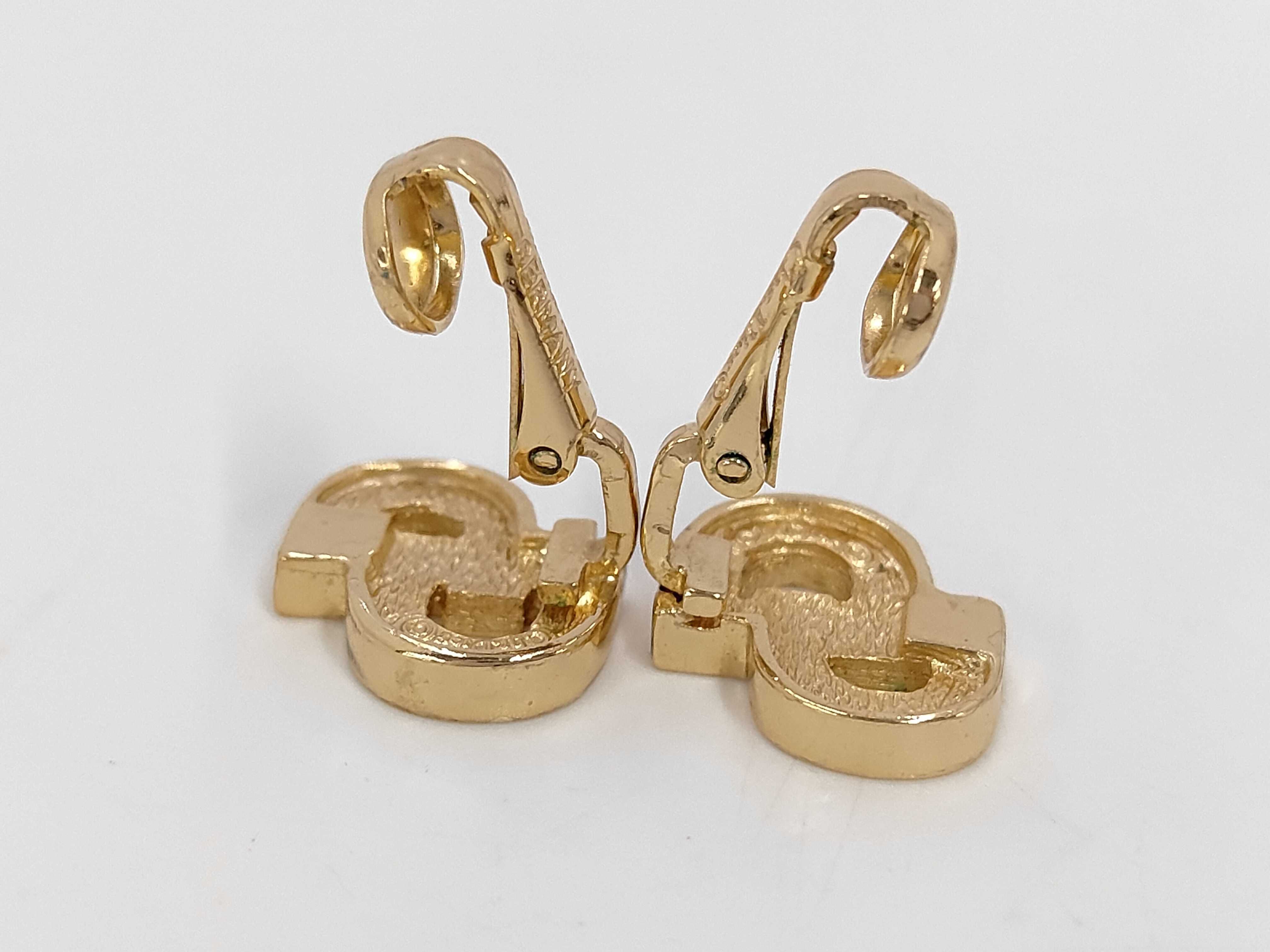 Bijou CD Logo Gold Color Earrings Accessories Earrings — view 4