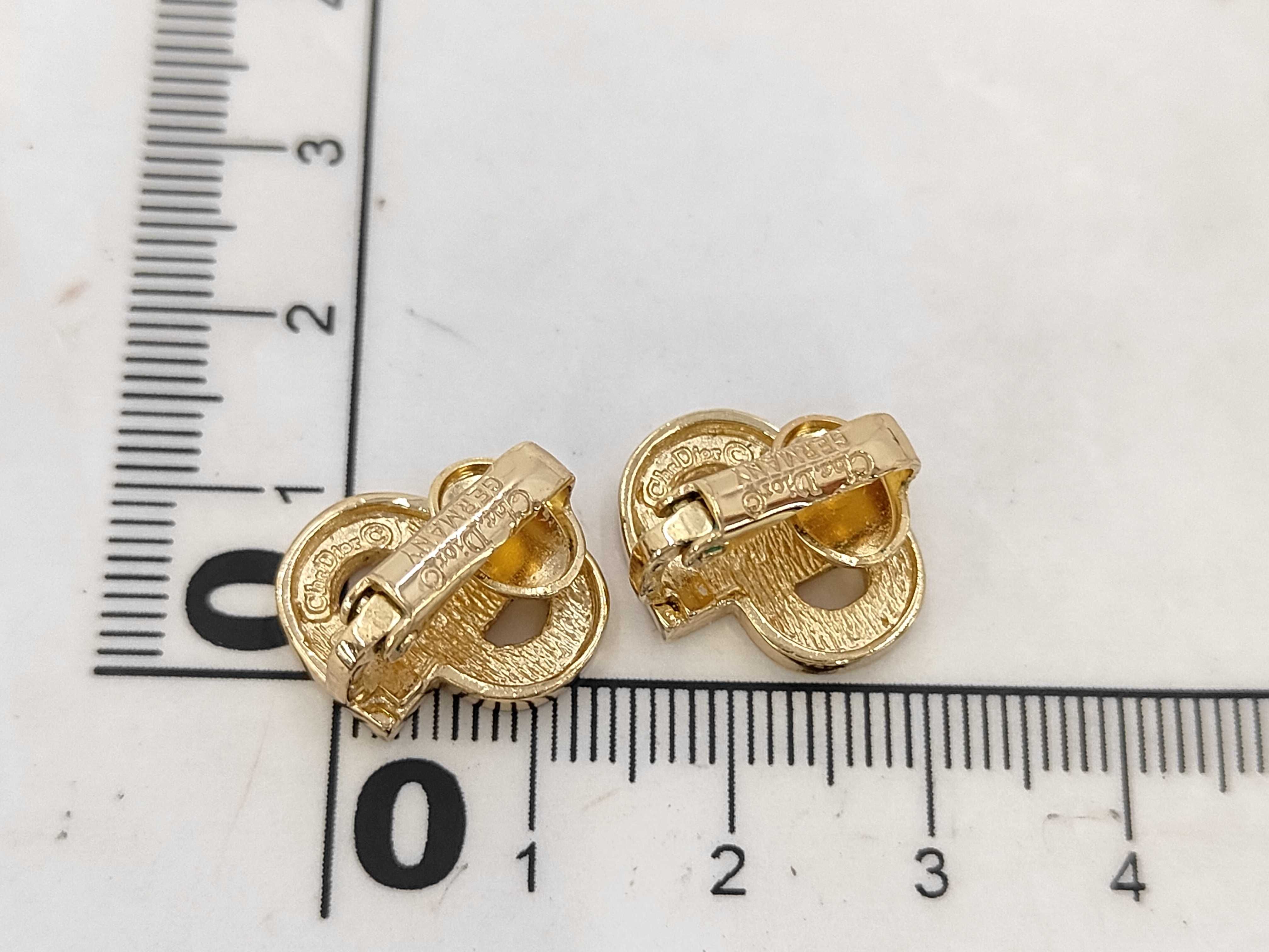 Bijou CD Logo Gold Color Earrings Accessories Earrings — view 6