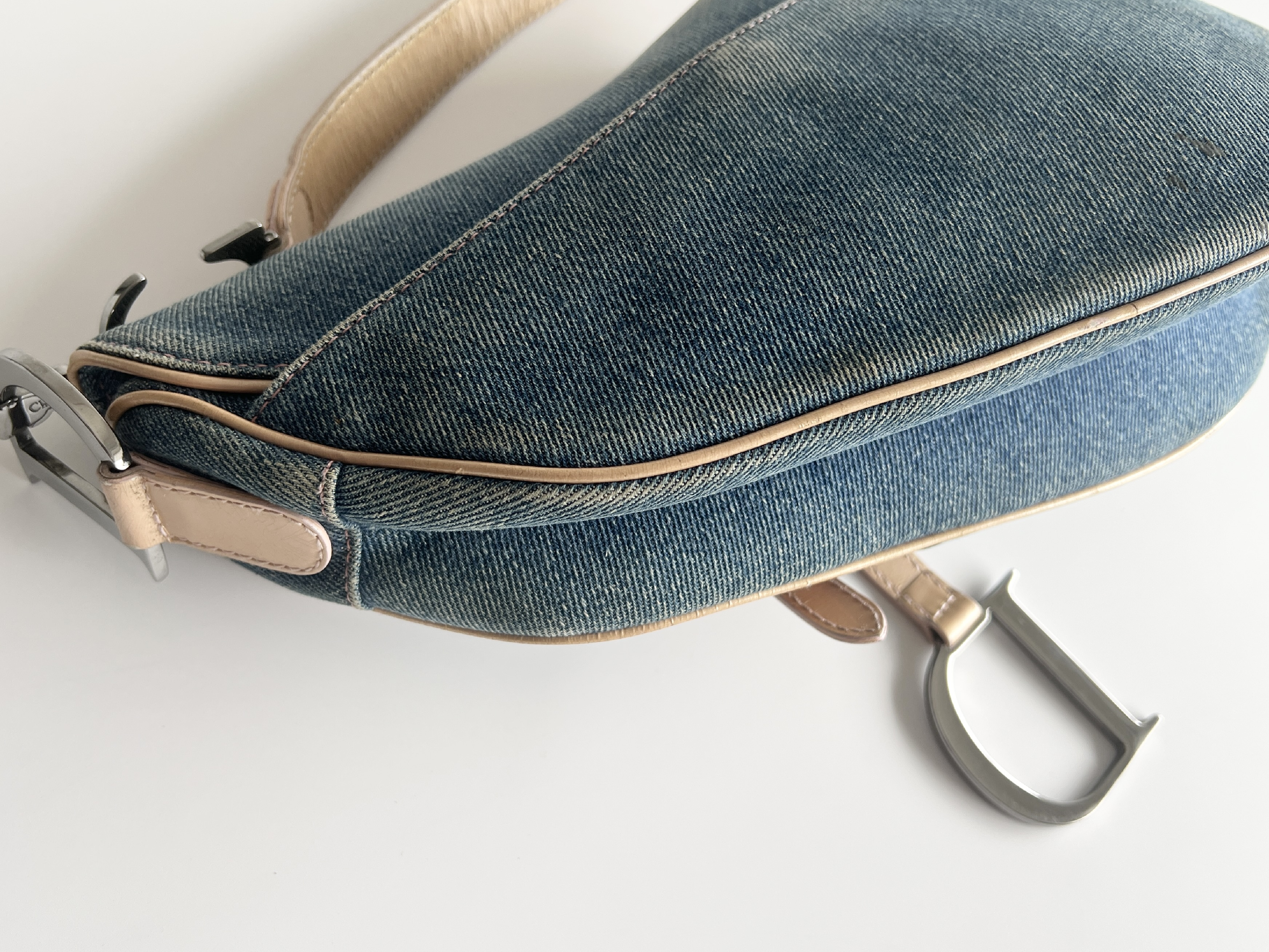 Christian Dior Denim Saddle Trotter Shoulder Bag Handbag — view 12