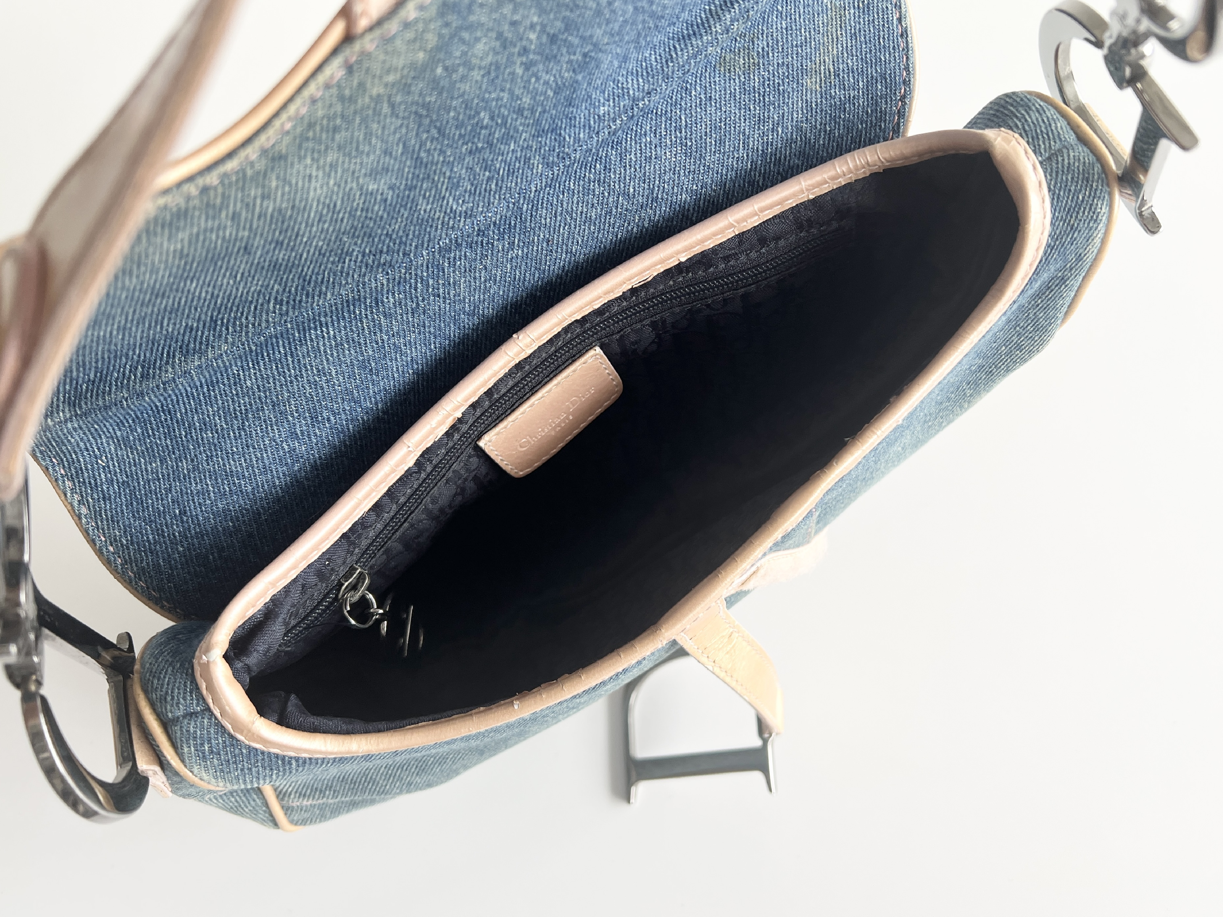 Christian Dior Denim Saddle Trotter Shoulder Bag Handbag — view 4