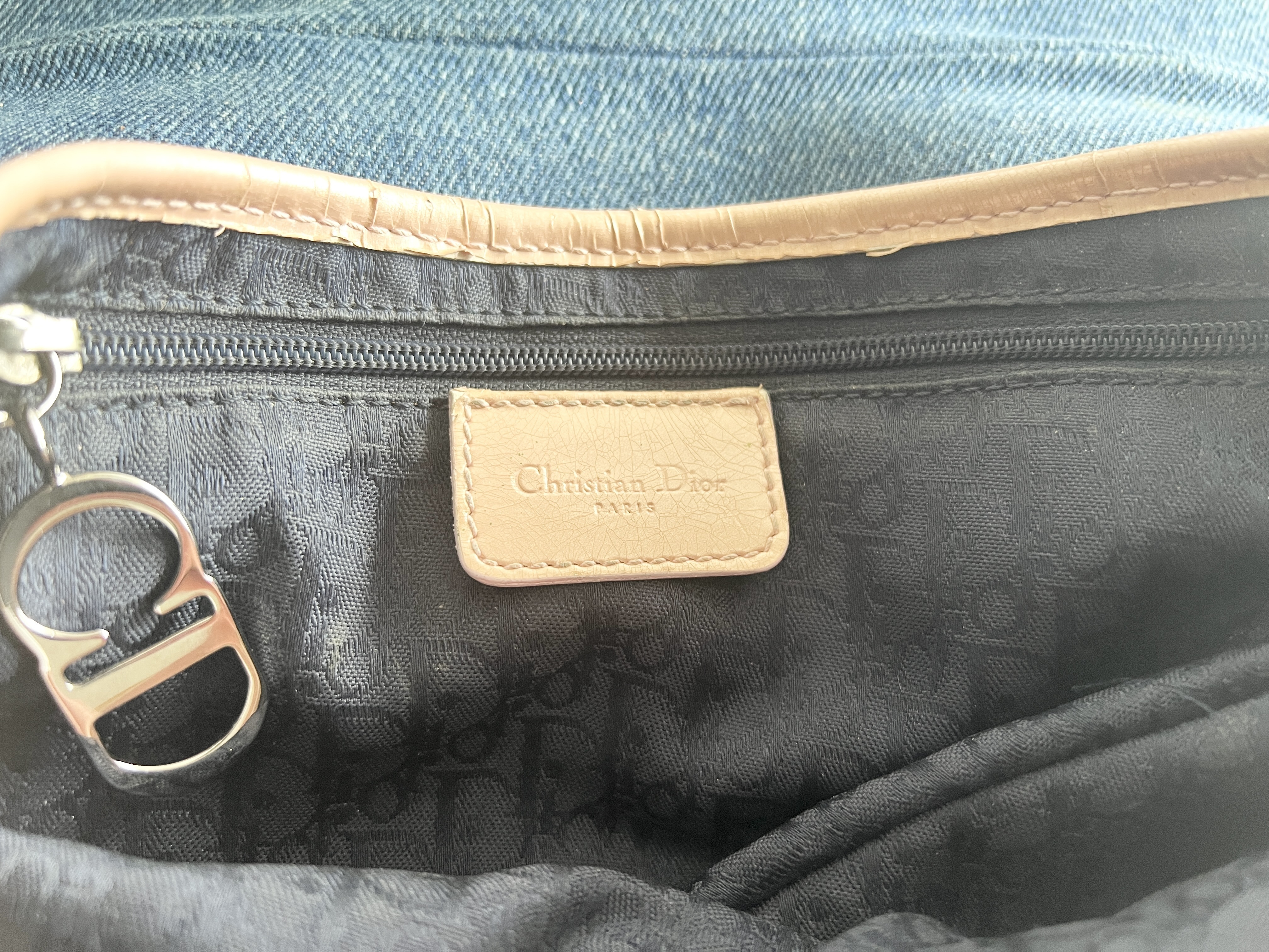 Christian Dior Denim Saddle Trotter Shoulder Bag Handbag — view 6