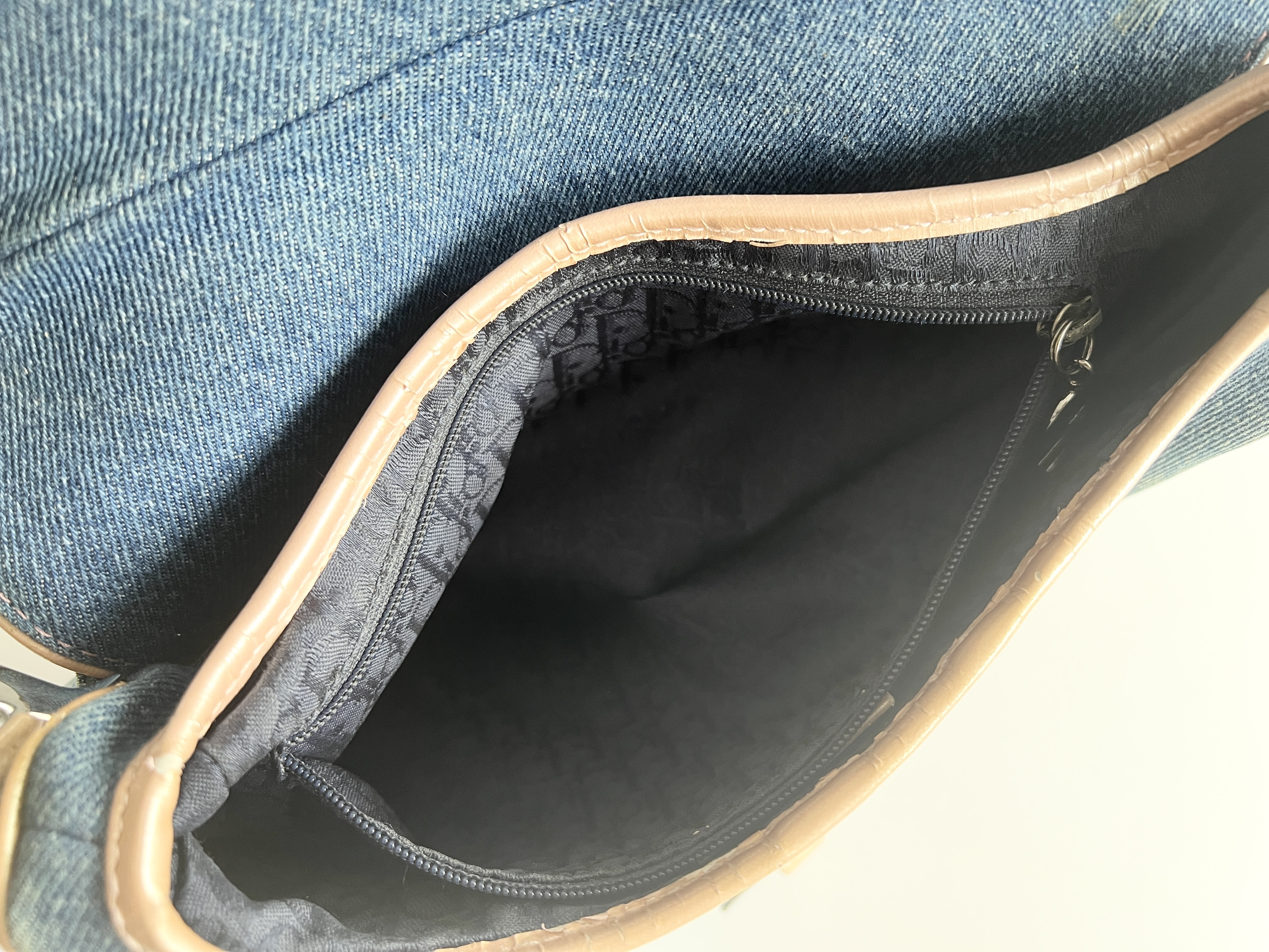 Christian Dior Denim Saddle Trotter Shoulder Bag Handbag — view 8