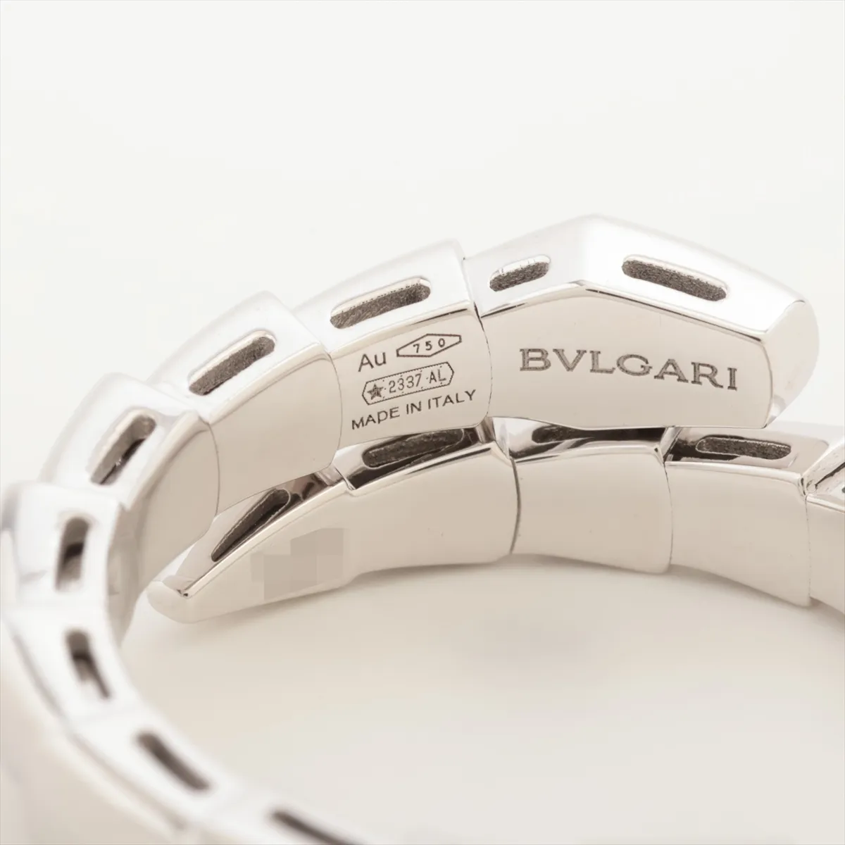 Serpenti Viper Diamond Ring, 750 (WG), 7.4g, , AKS235, 360471, QR code readable. — view 3