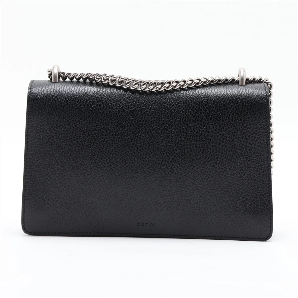 Dionysus Leather Chain Shoulder Bag, Black, 400249 — view 2