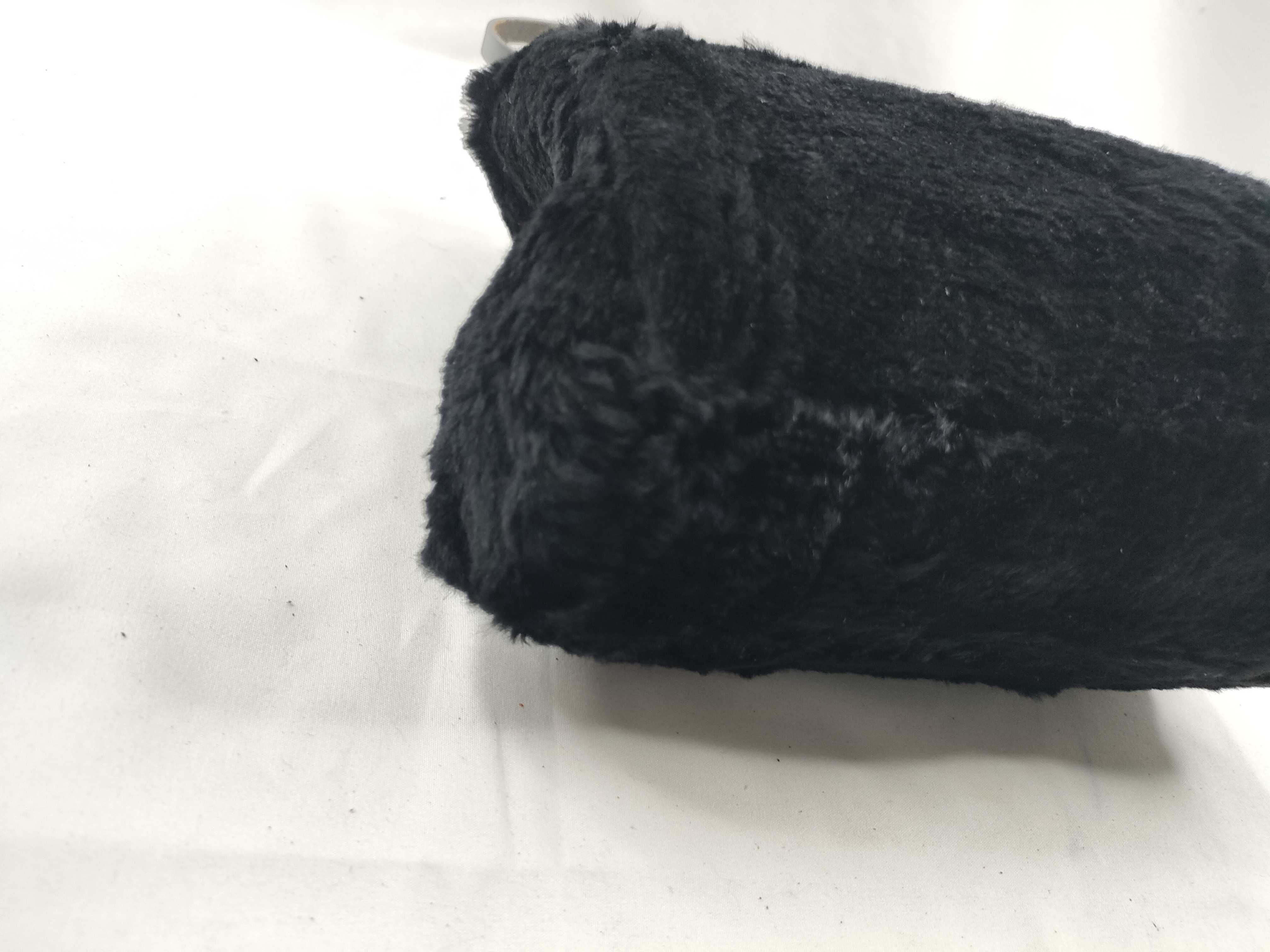 Fur Tote Bag, Black Handbag — view 3