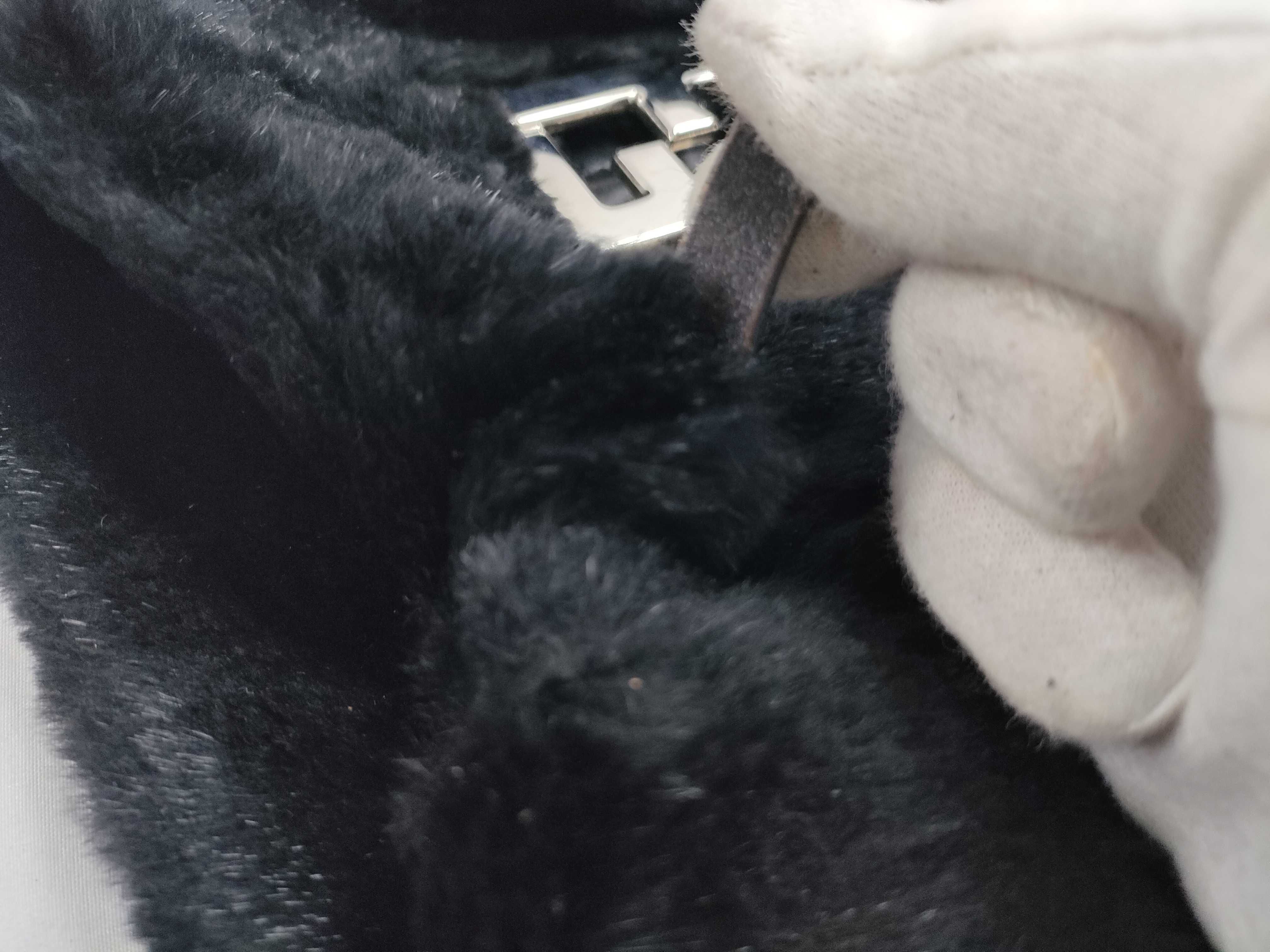 Fur Tote Bag, Black Handbag — view 8