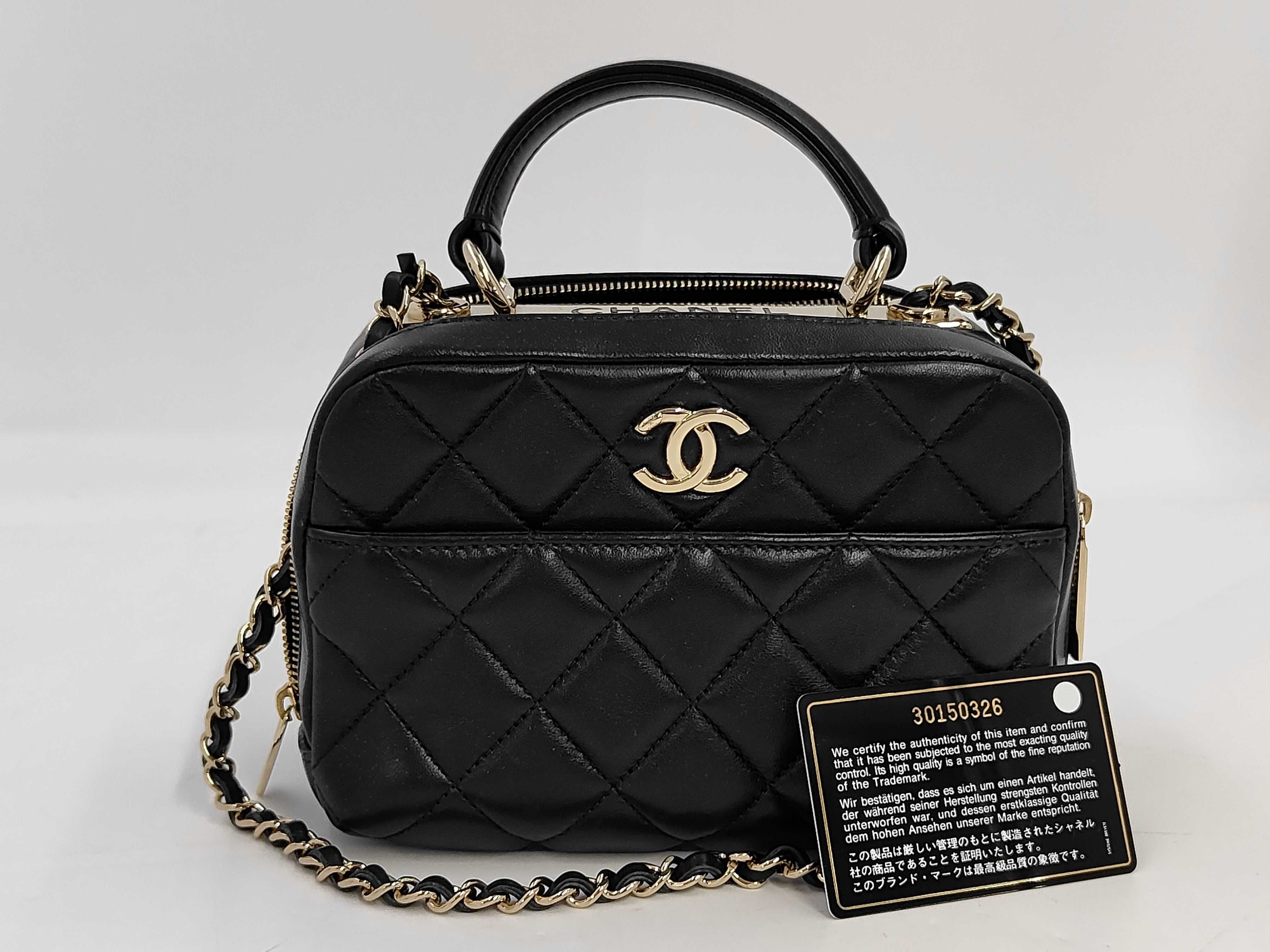 Lambskin Trendy Bowling Bag 30150326 Seal Card Handbag