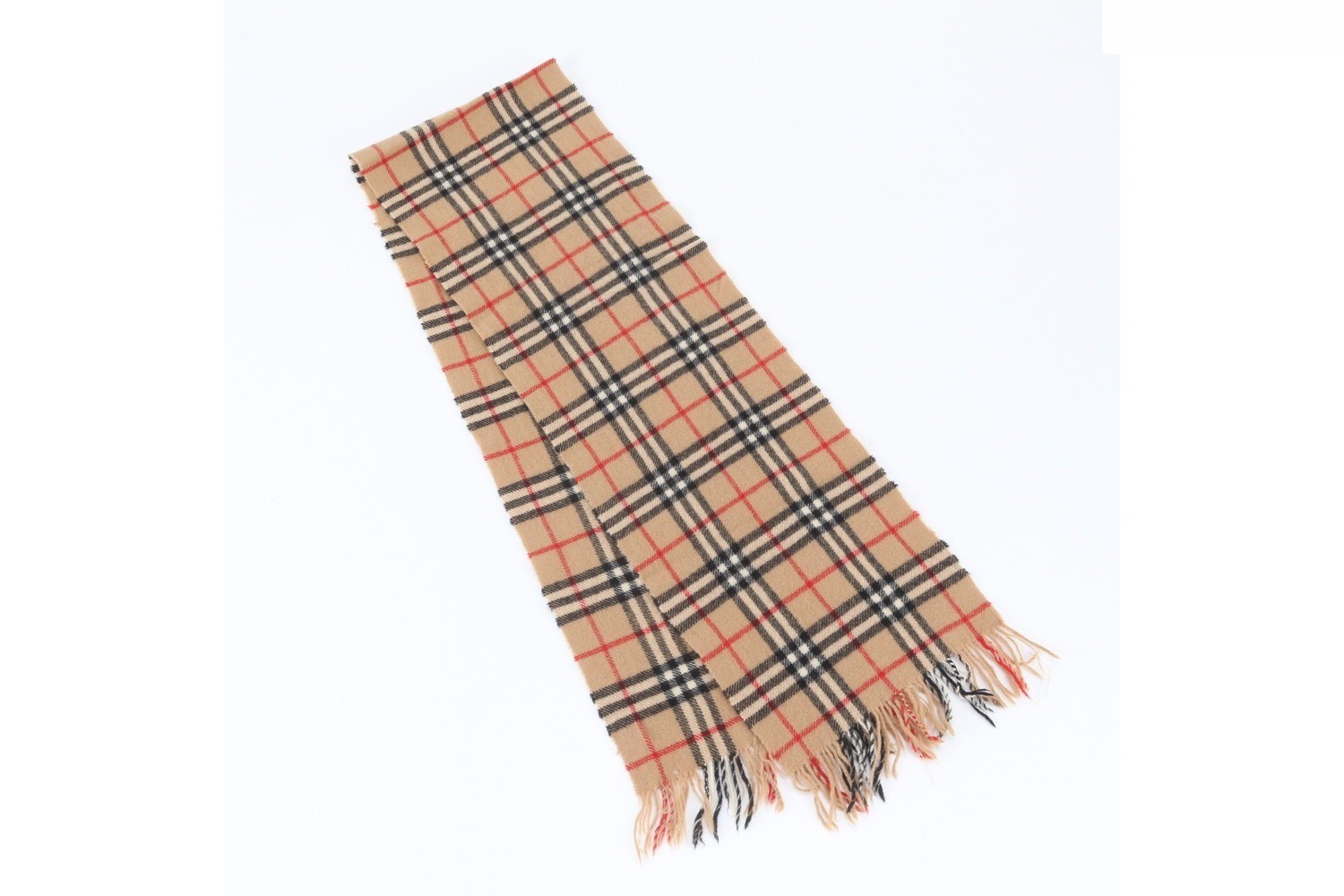 Nova Check scarf with tags attached. — view 2
