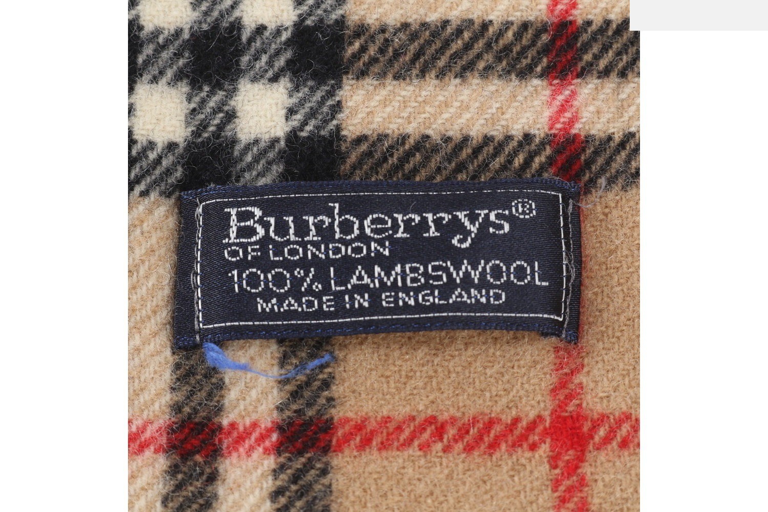 Nova Check scarf with tags attached. — view 3