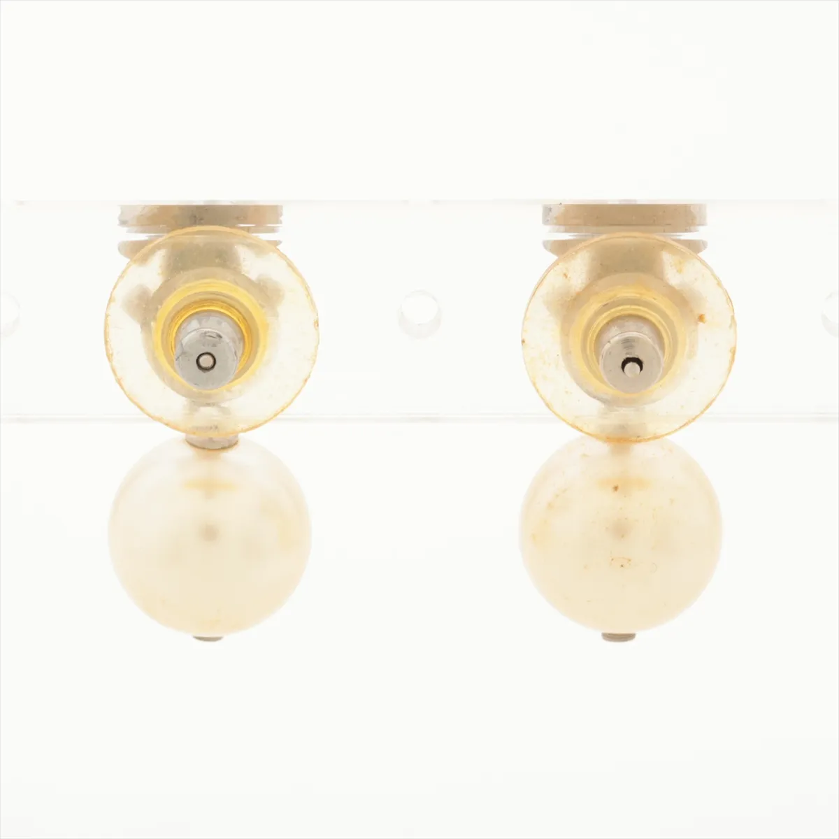 Coco Mark 07A Earrings (Pair) Metal x Rhinestone Silver — view 2