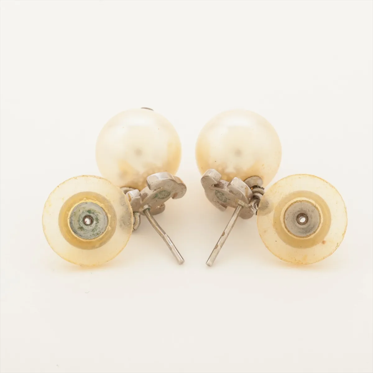 Coco Mark 07A Earrings (Pair) Metal x Rhinestone Silver — view 4