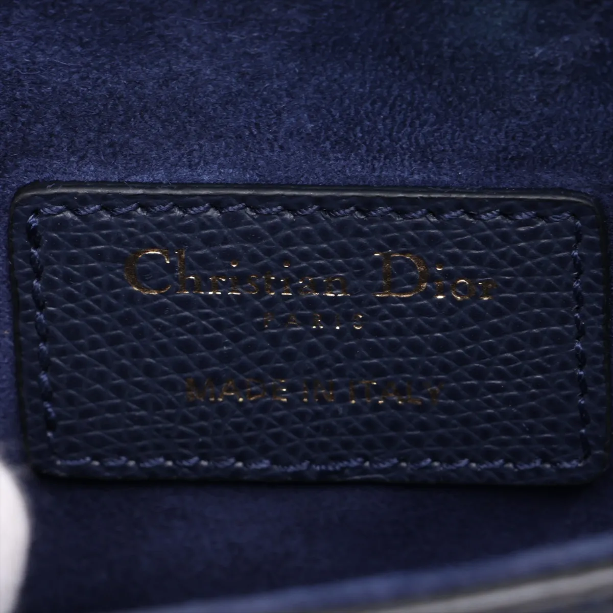 Saddle Bag Leather Shoulder Bag Navy — view 8