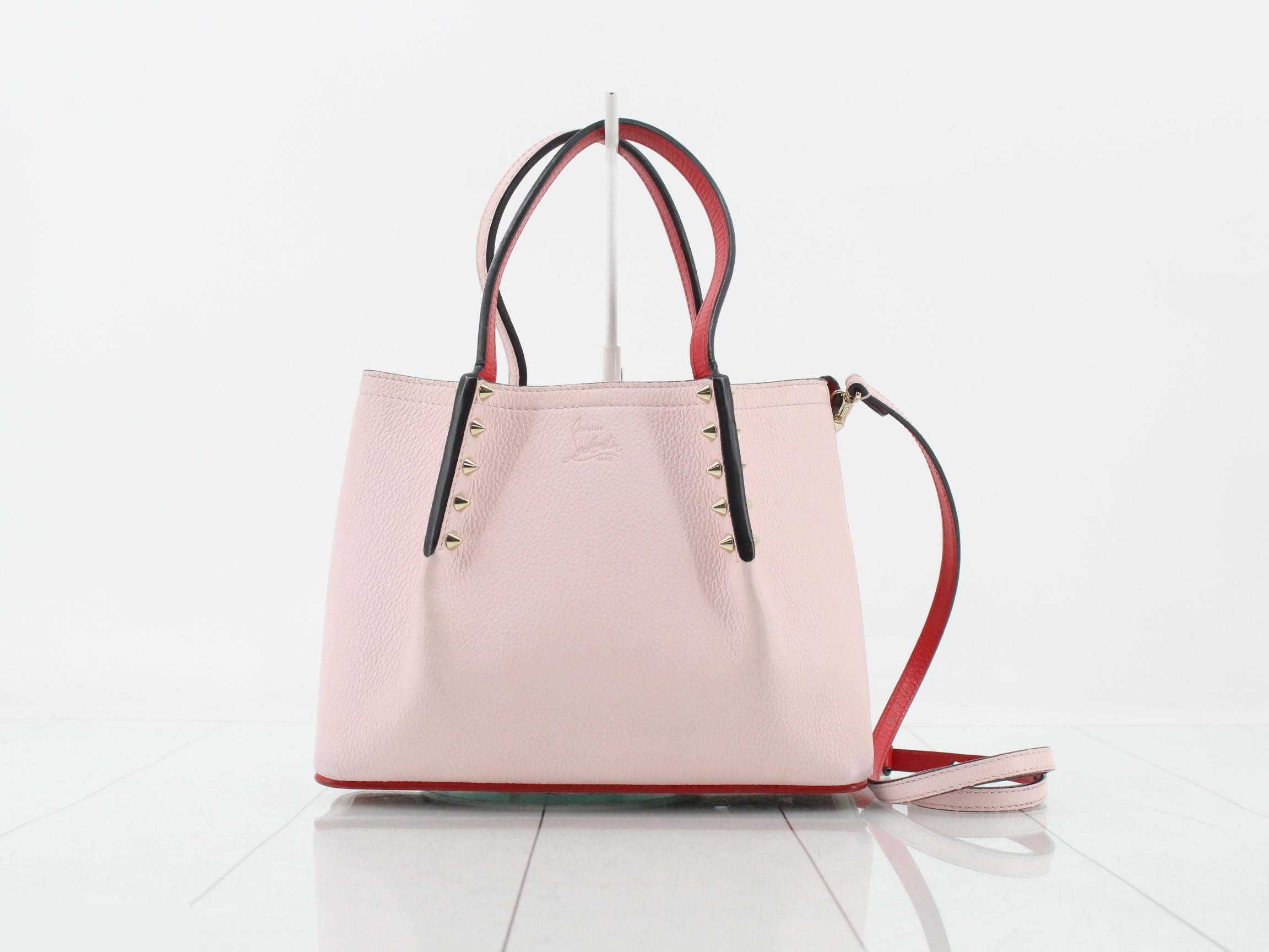 Cabaroque Mini Leather Studded 2-Way Shoulder/Handbag, Pink