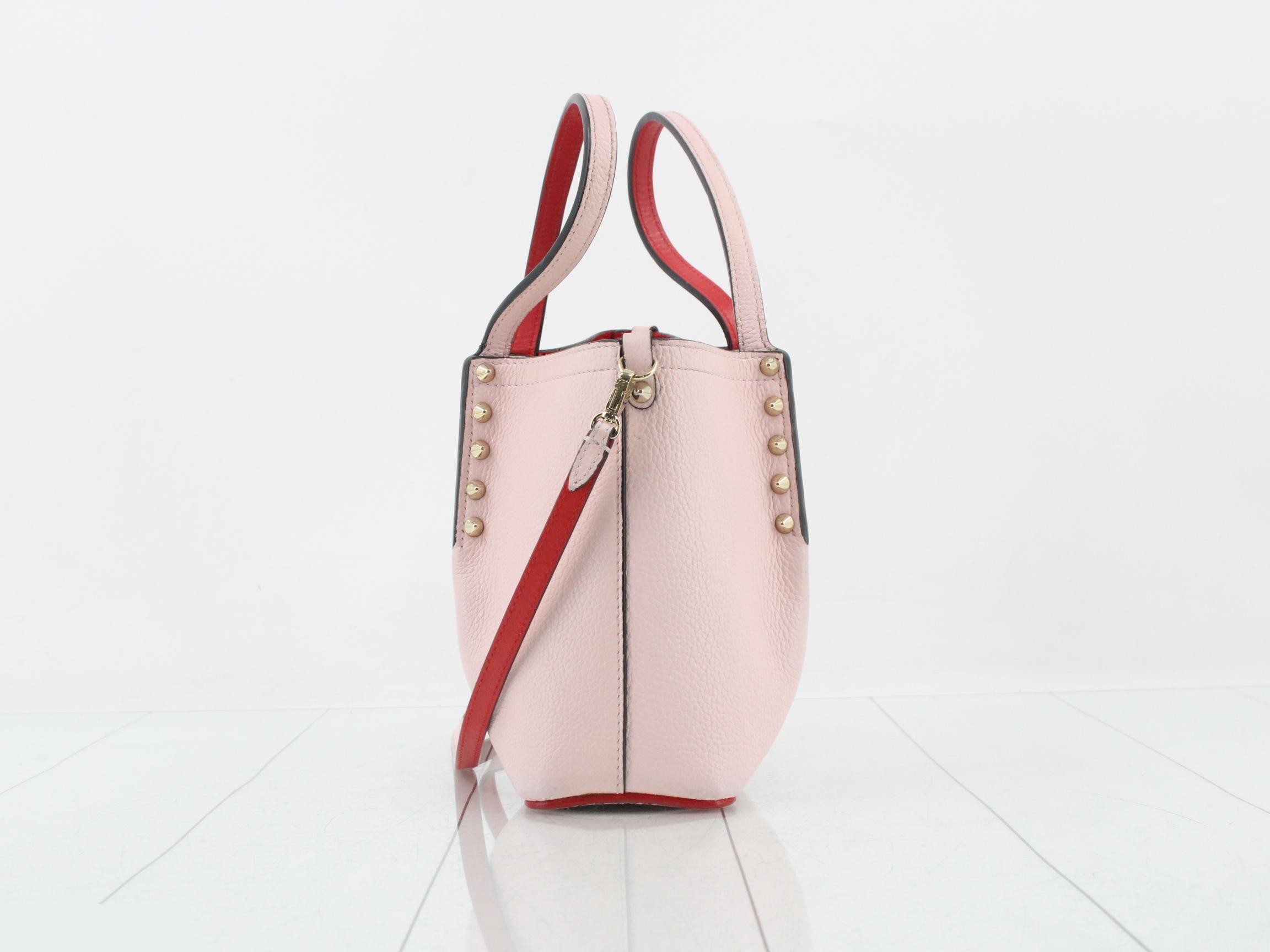 Cabaroque Mini Leather Studded 2-Way Shoulder/Handbag, Pink — view 3