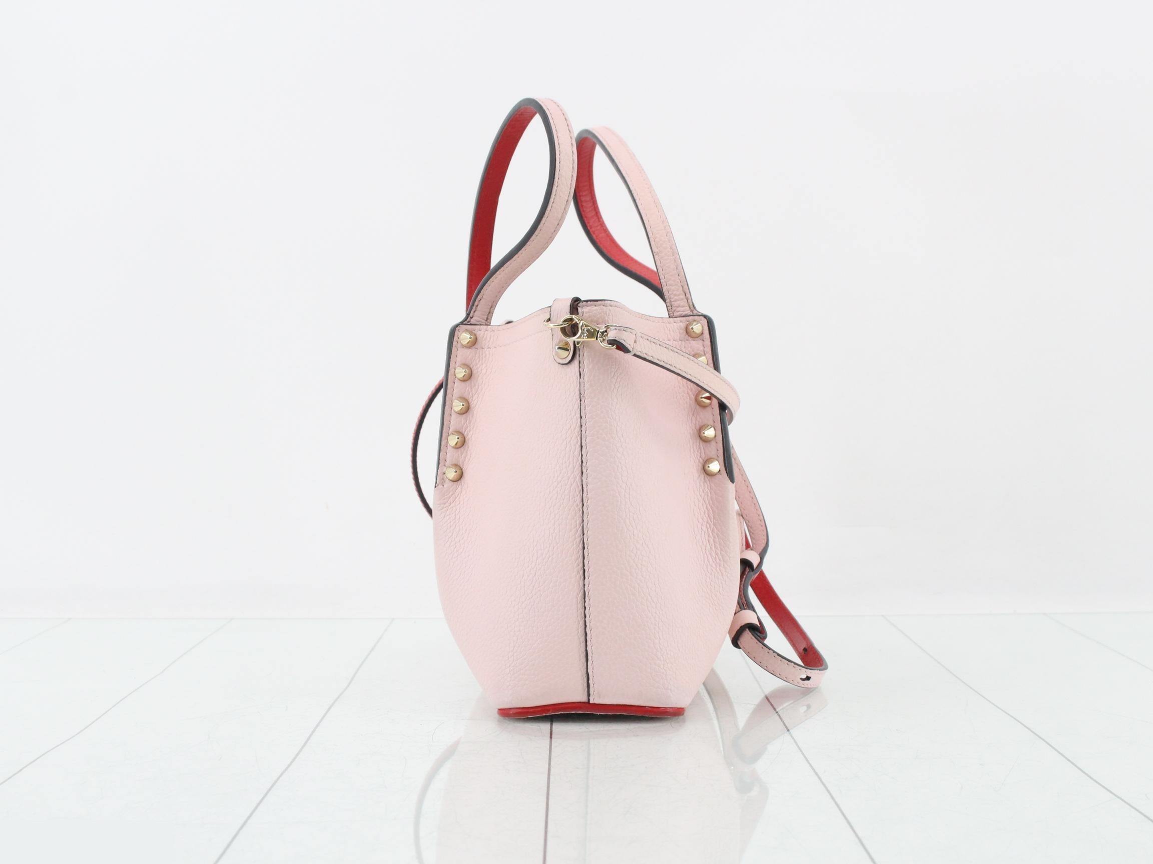 Cabaroque Mini Leather Studded 2-Way Shoulder/Handbag, Pink — view 4