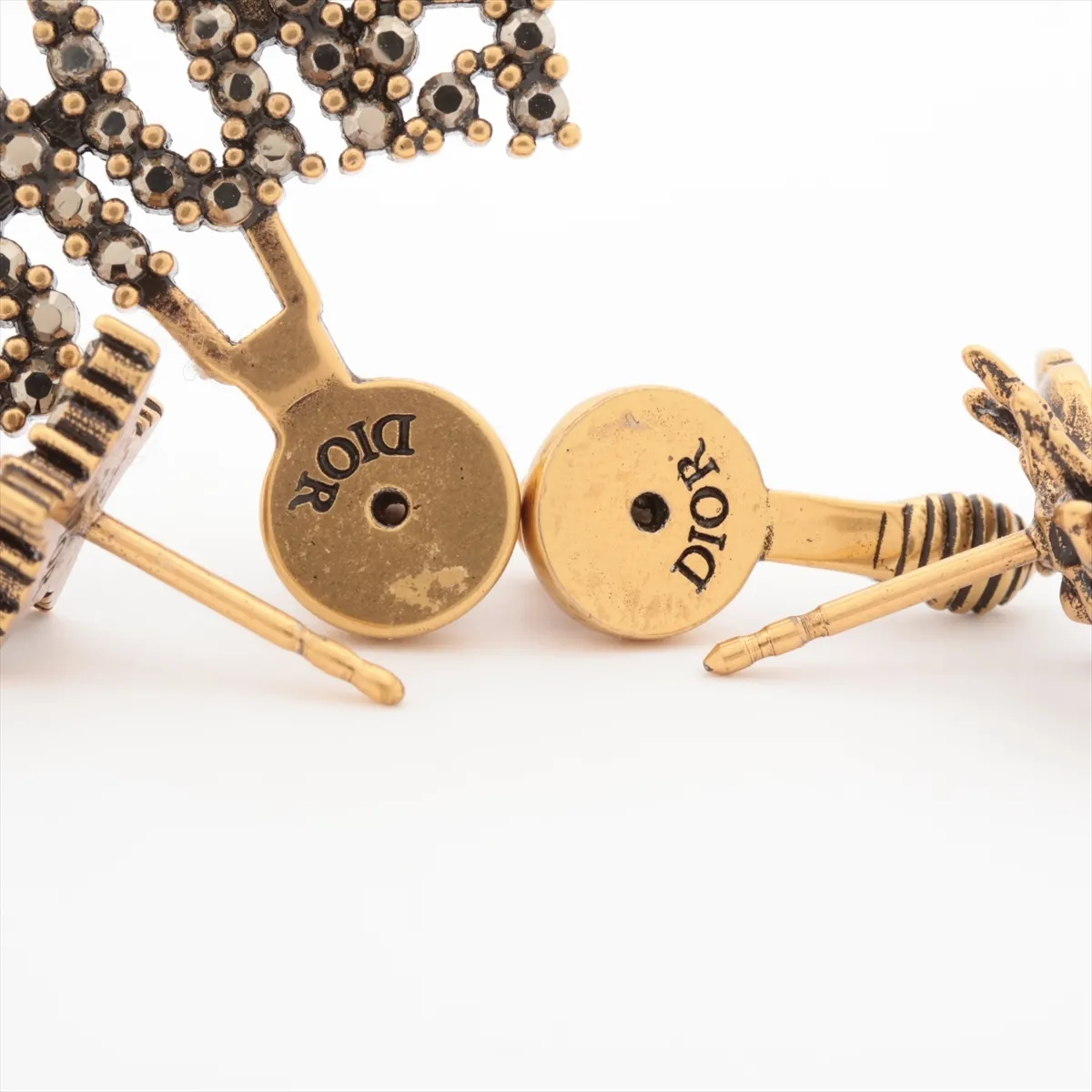 J'Adior Bee Earrings (for both ears) GP x Rhinestone Gold — view 4