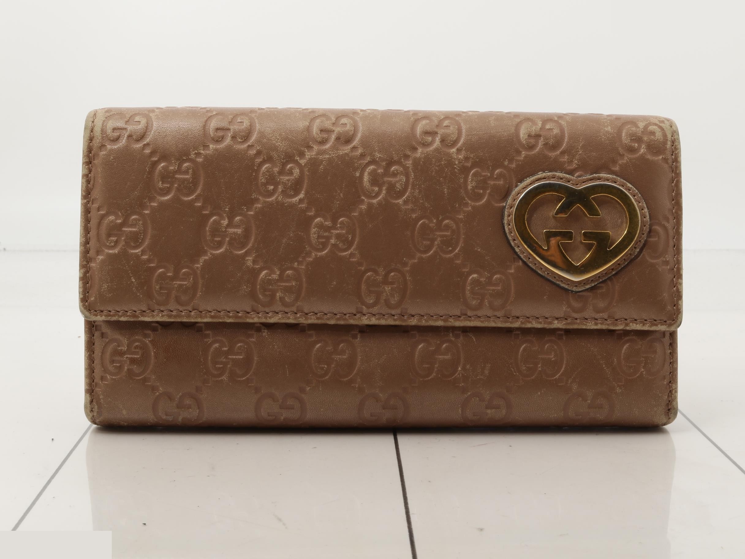 251861 Guccissima Lovely Heart Long Wallet