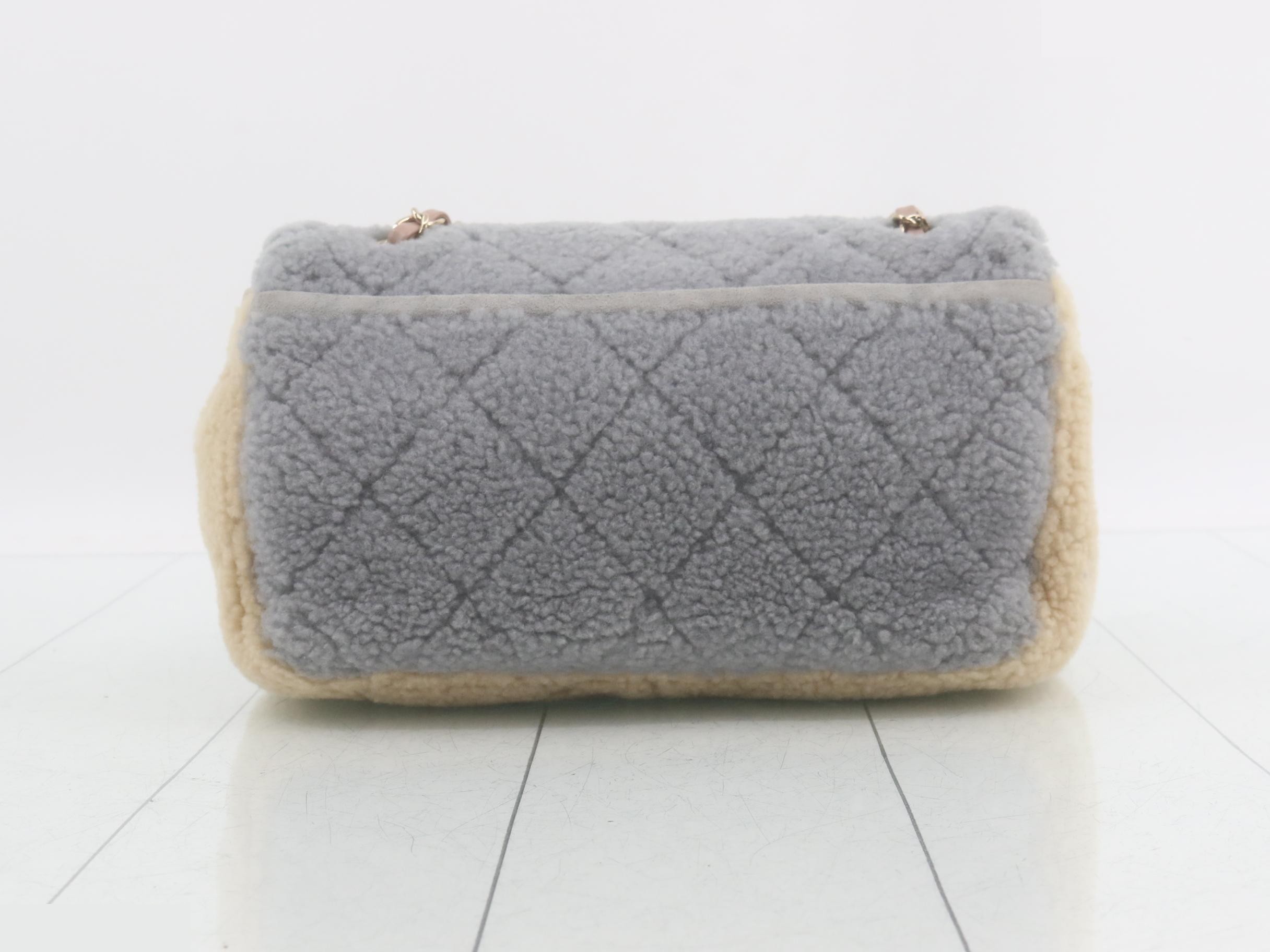 Shearling Matelassé Shoulder Bag — view 2