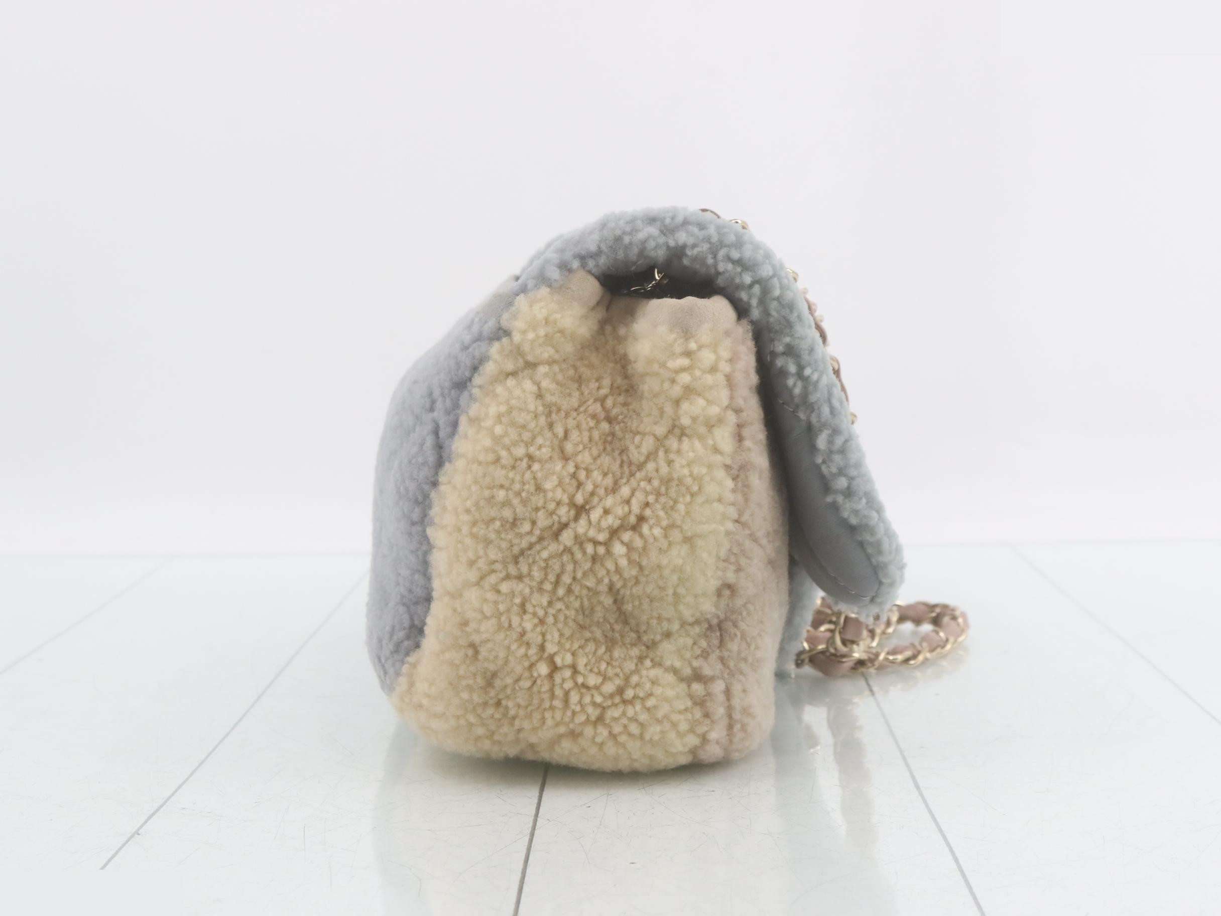 Shearling Matelassé Shoulder Bag — view 4