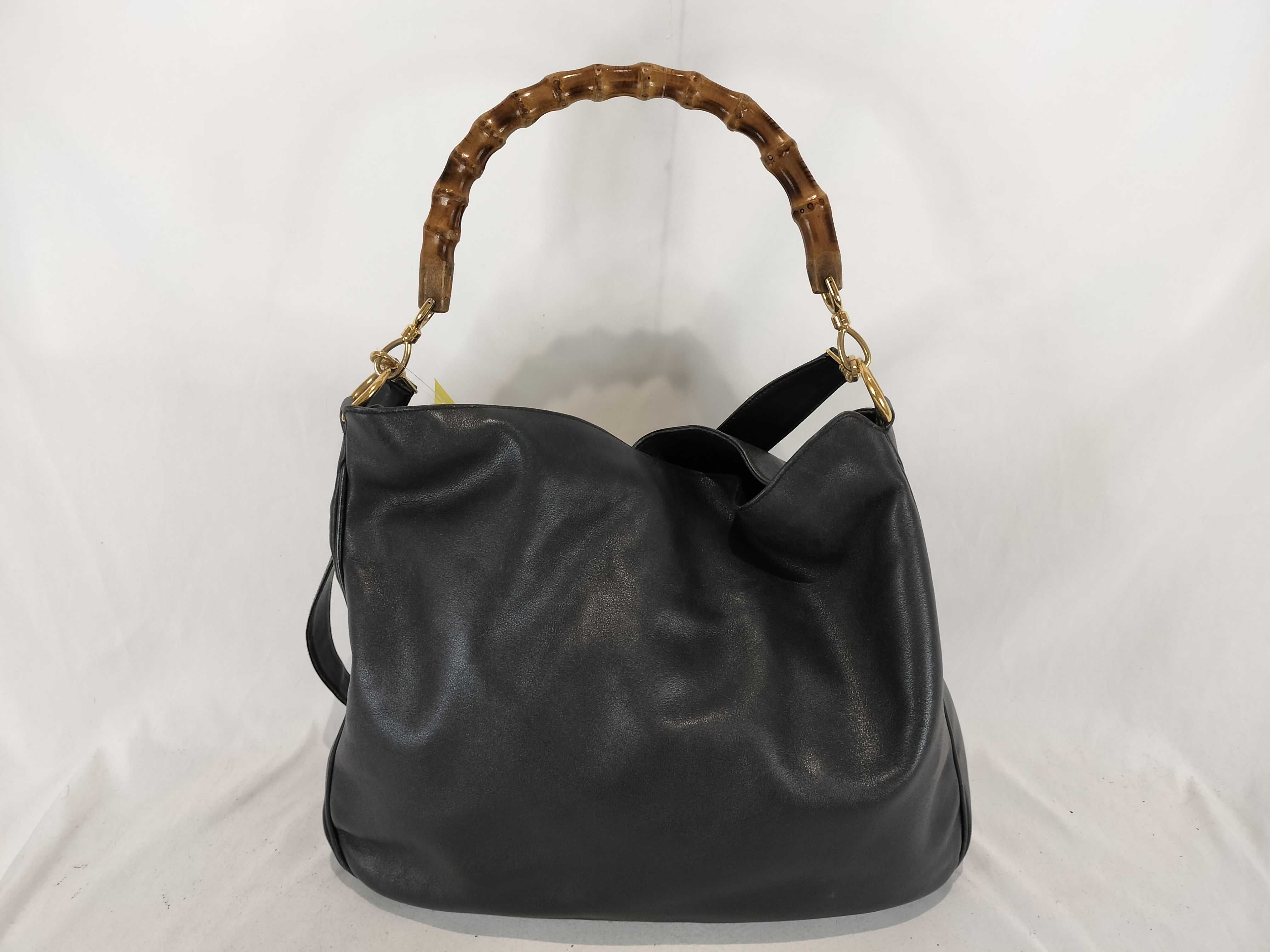 Bamboo Leather Tote Shoulder Bag