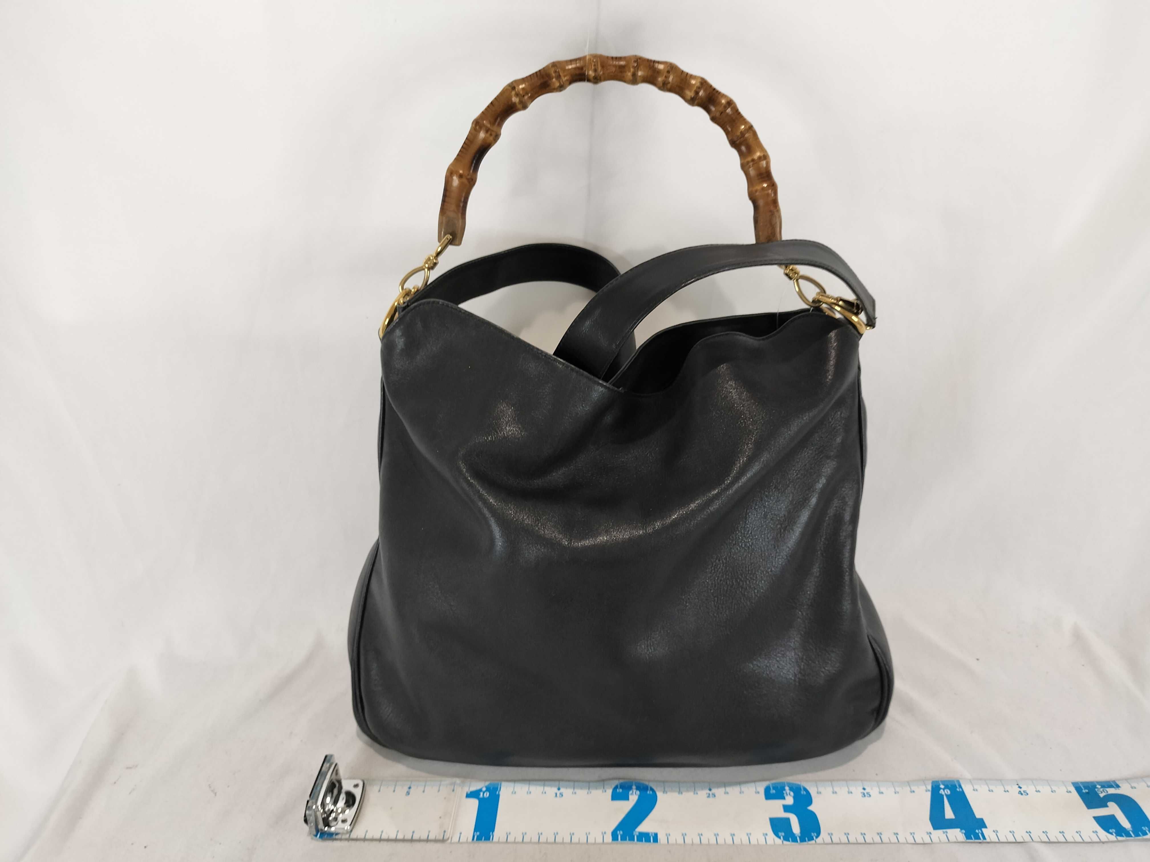 Bamboo Leather Tote Shoulder Bag — view 2