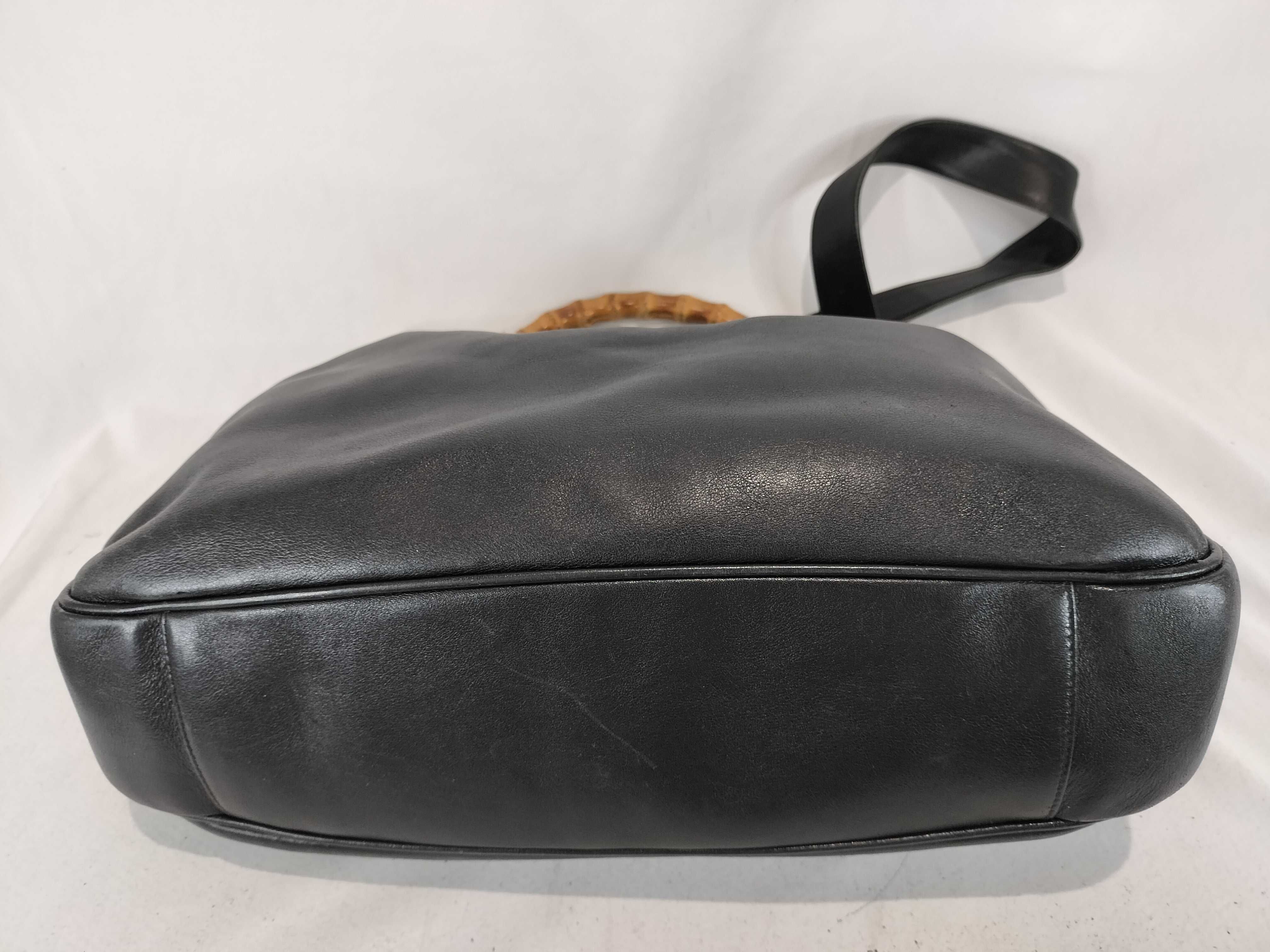 Bamboo Leather Tote Shoulder Bag — view 7