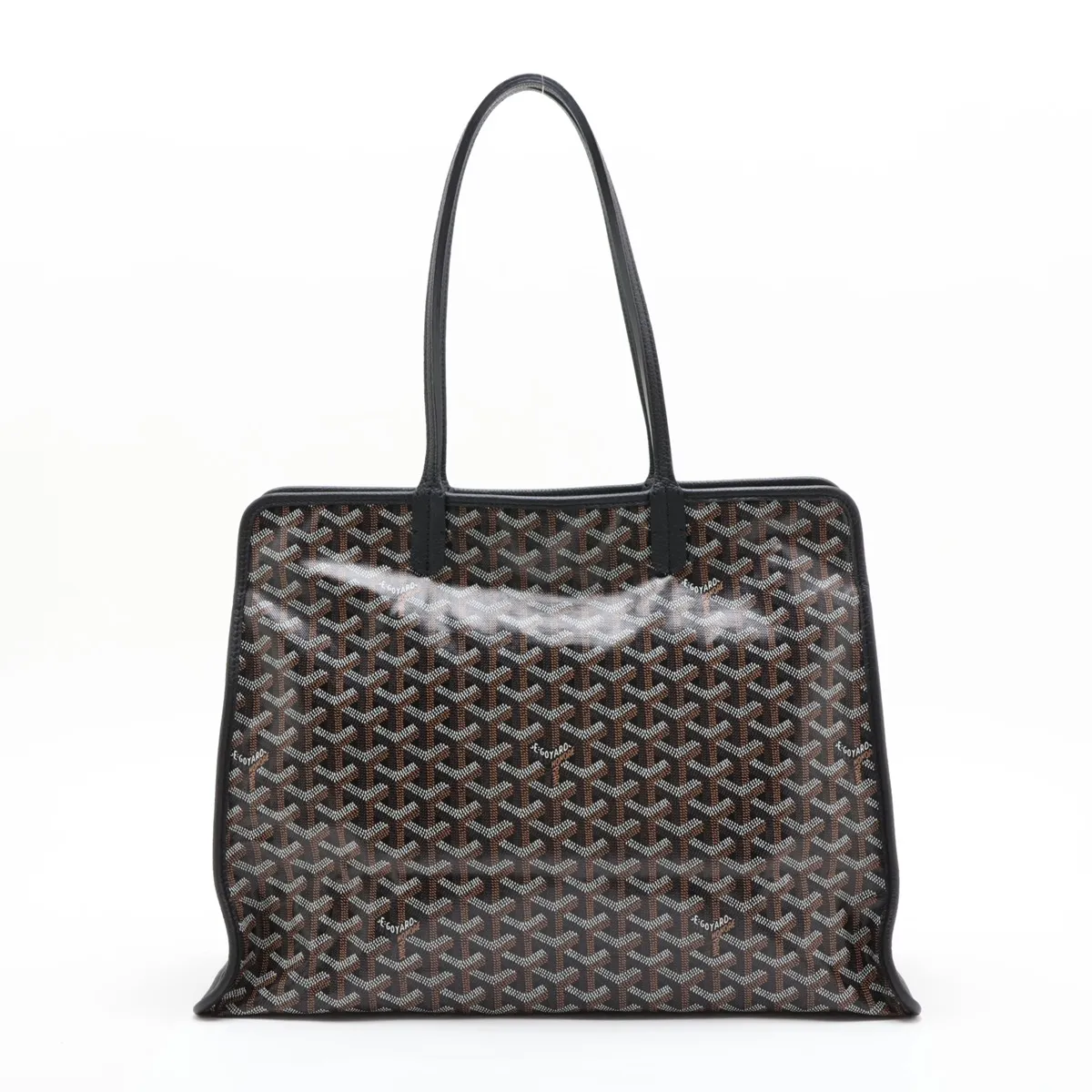 Ardi PM PVC x Leather Tote Bag, Black — view 2