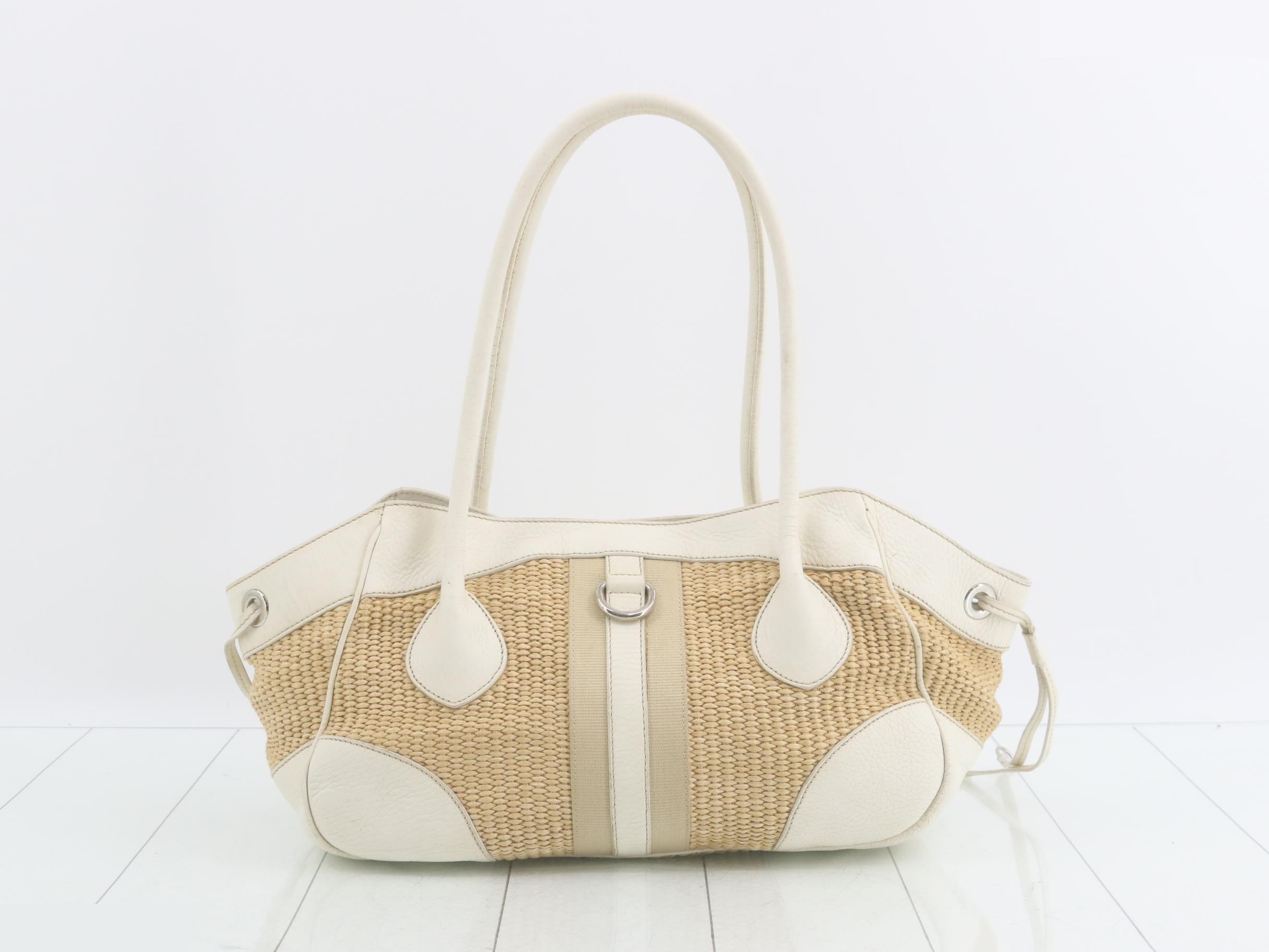Vitello Raffia Shoulder Bag — view 2