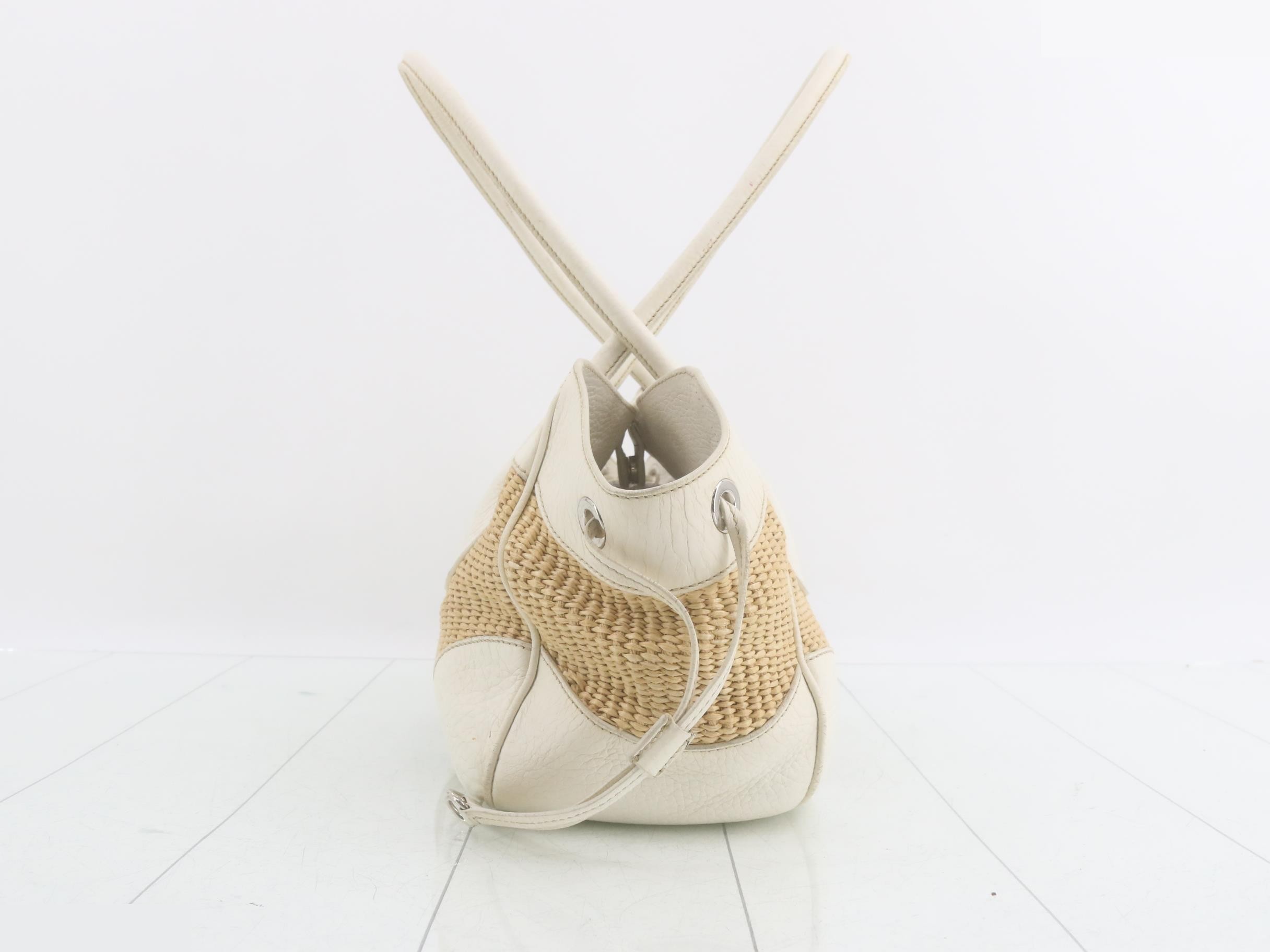 Vitello Raffia Shoulder Bag — view 3