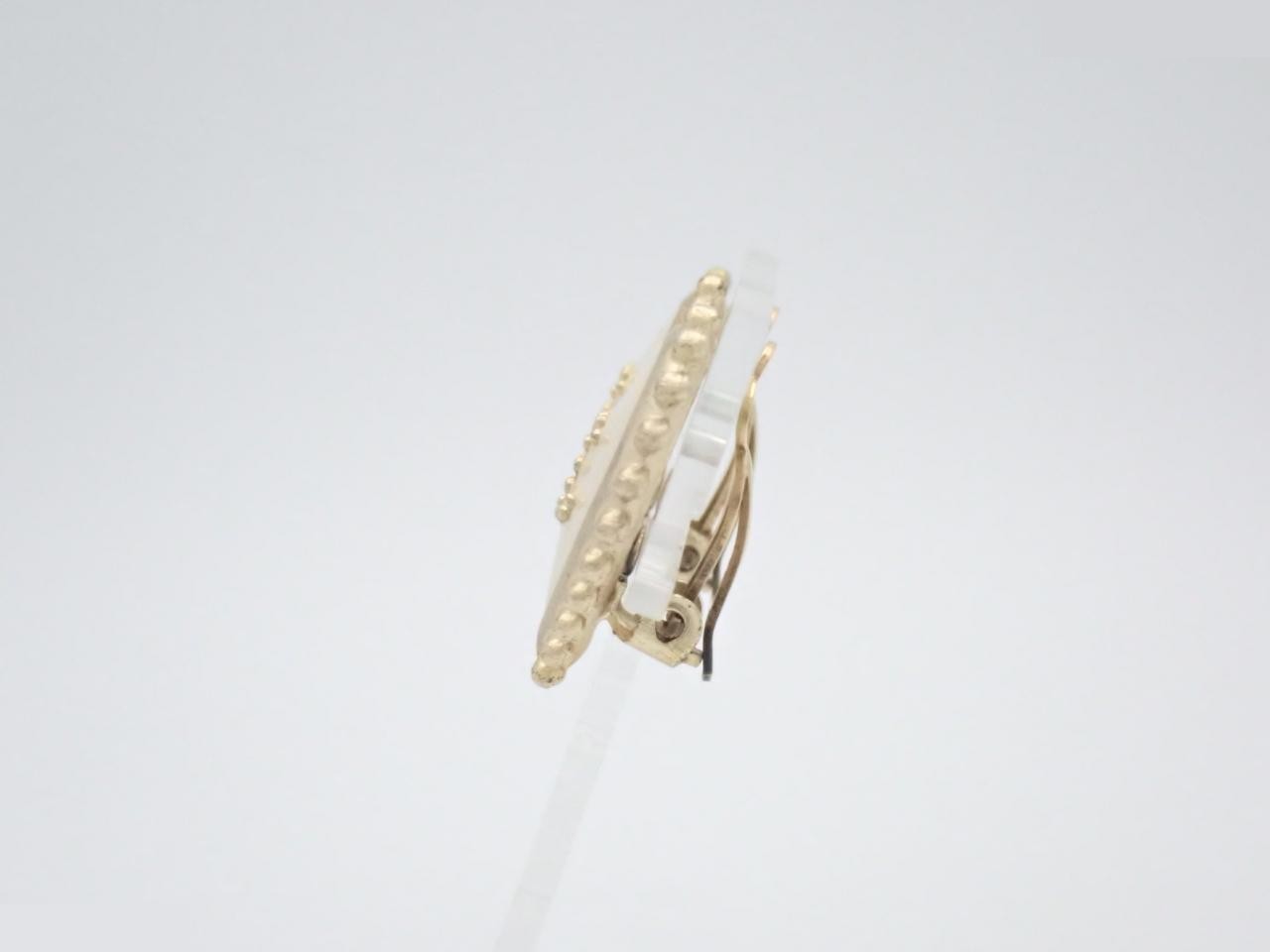 Earrings with Coco Mark design, gold. — view 3