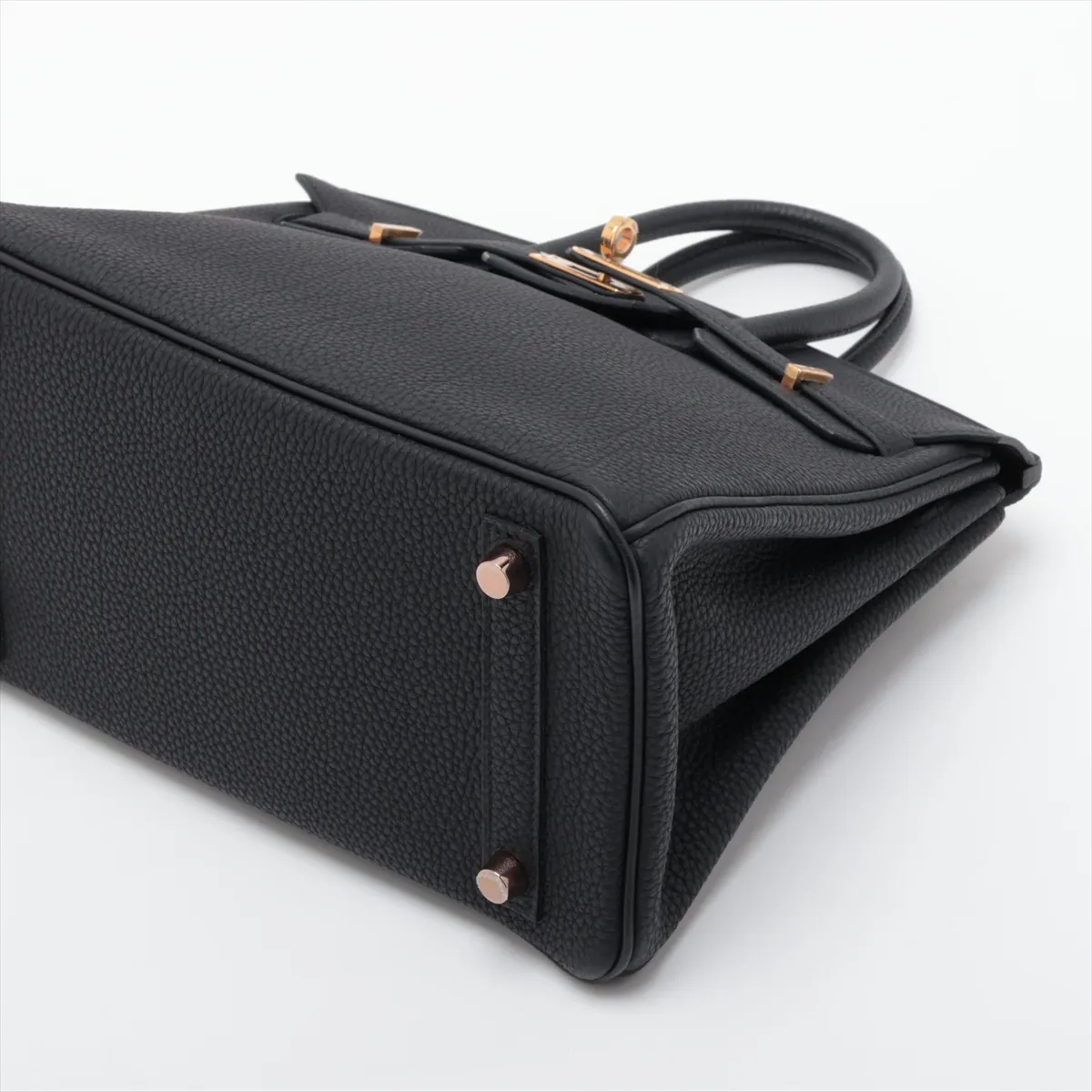 [Individually packaged] Hermes Birkin 25 Retourne Togo Black Pink Gold Hardware U: 2022 — view 3