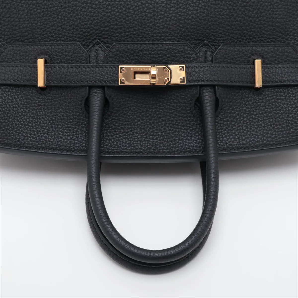 [Individually packaged] Hermes Birkin 25 Retourne Togo Black Pink Gold Hardware U: 2022 — view 5