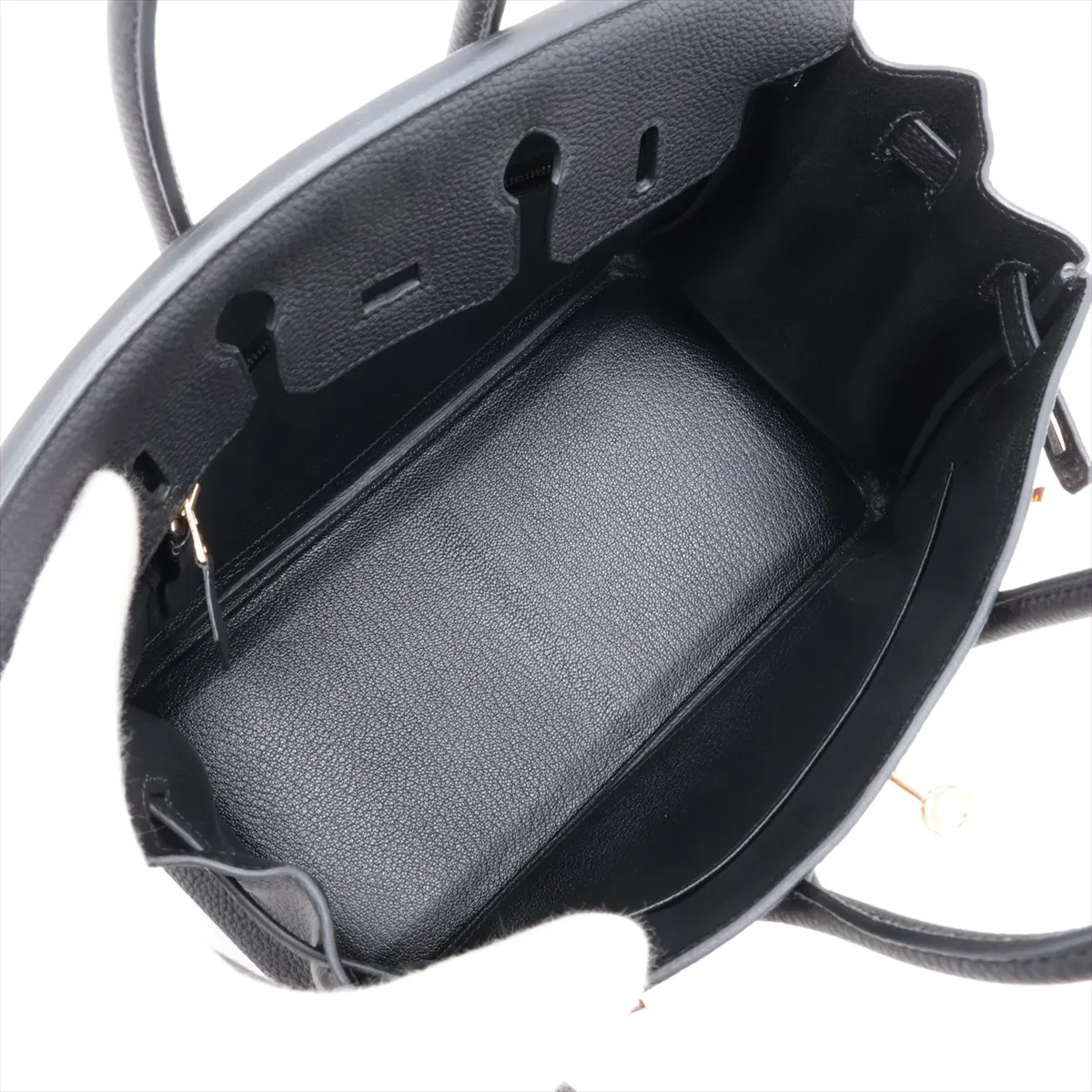 [Individually packaged] Hermes Birkin 25 Retourne Togo Black Pink Gold Hardware U: 2022 — view 7