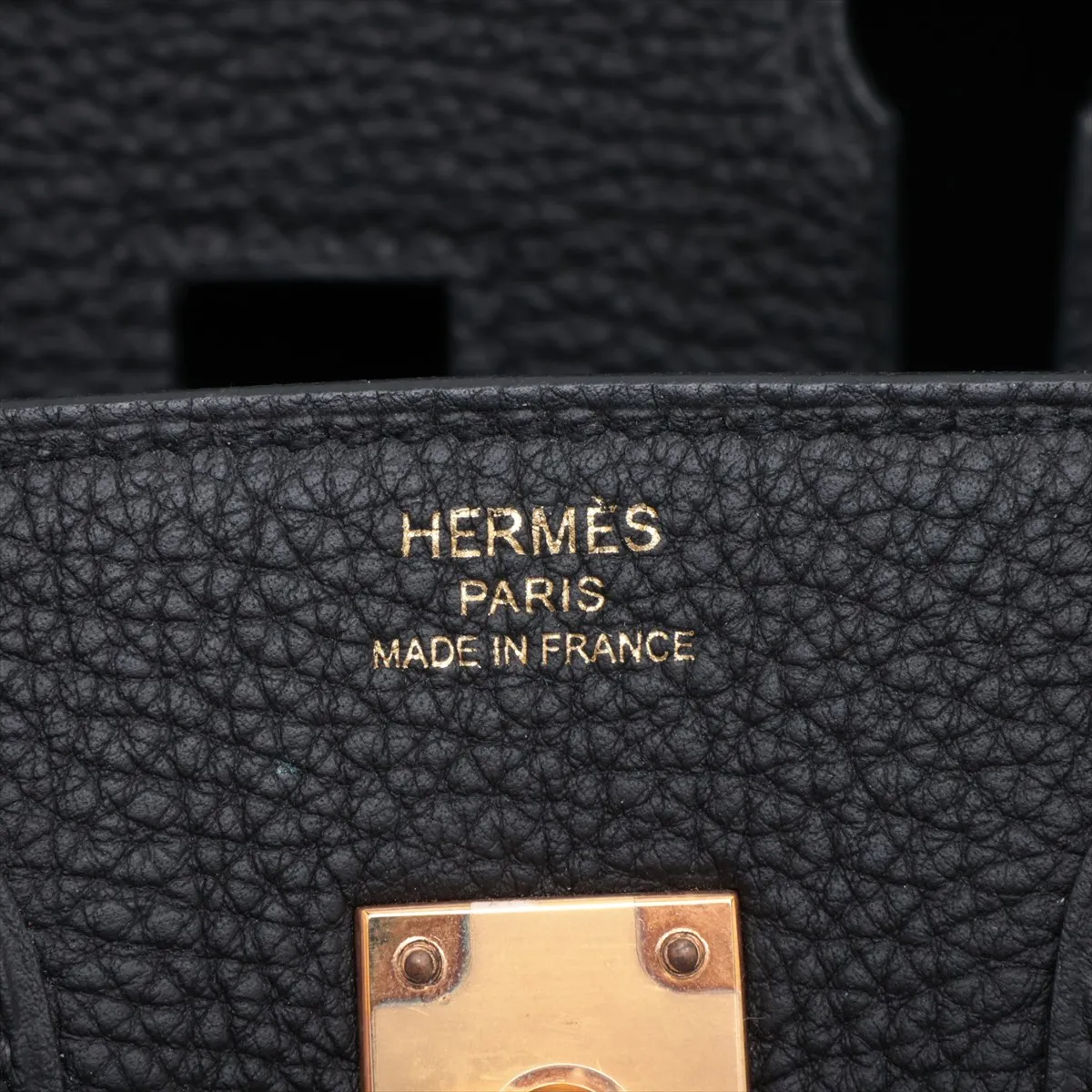 [Individually packaged] Hermes Birkin 25 Retourne Togo Black Pink Gold Hardware U: 2022 — view 10