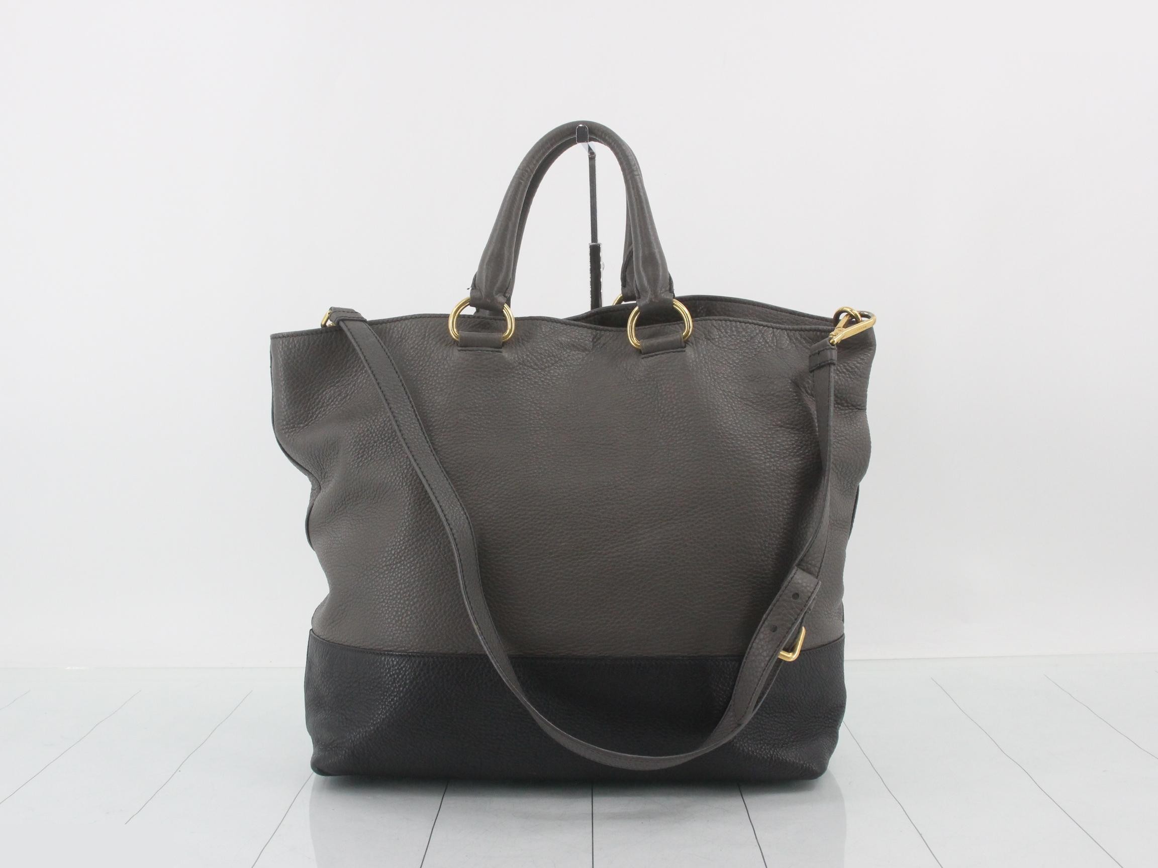 two-tone 2-way bag, gray/black — view 2