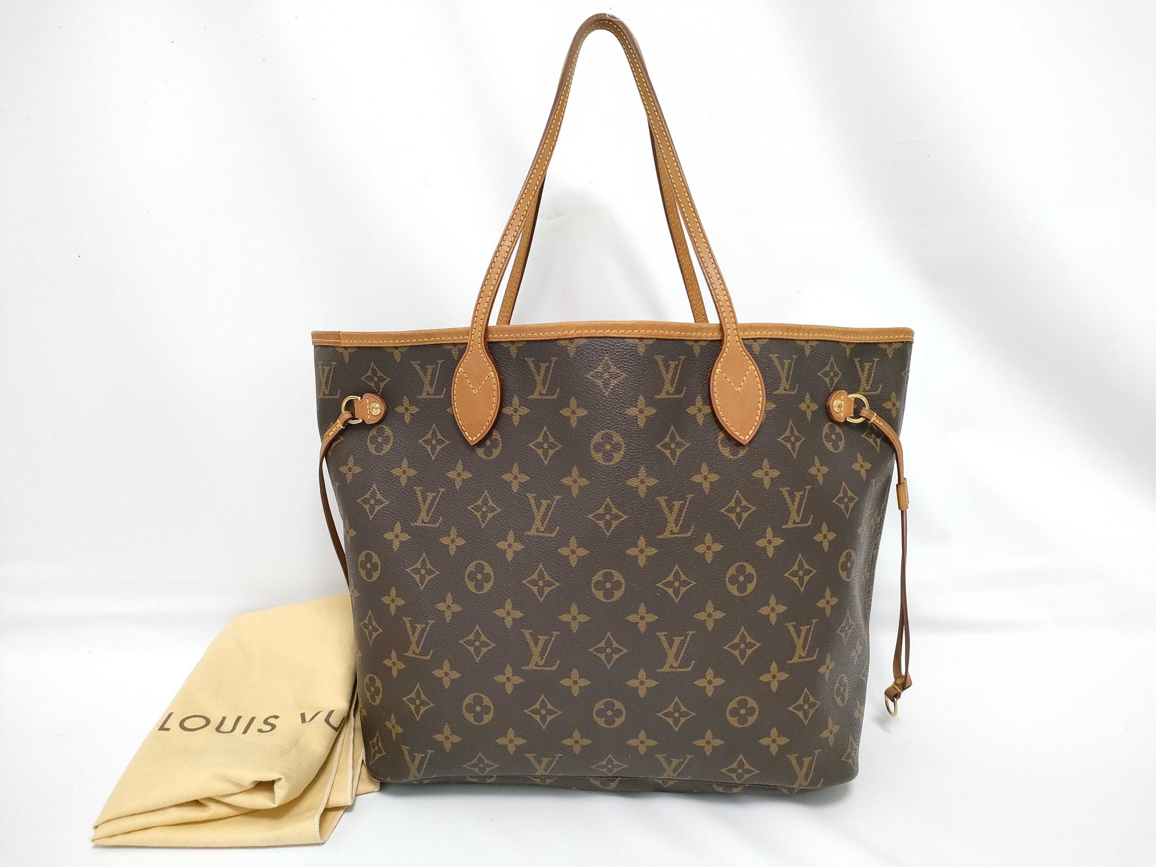 Monogram Neverfull MM M40156 AR2077 Brown Tote Bag