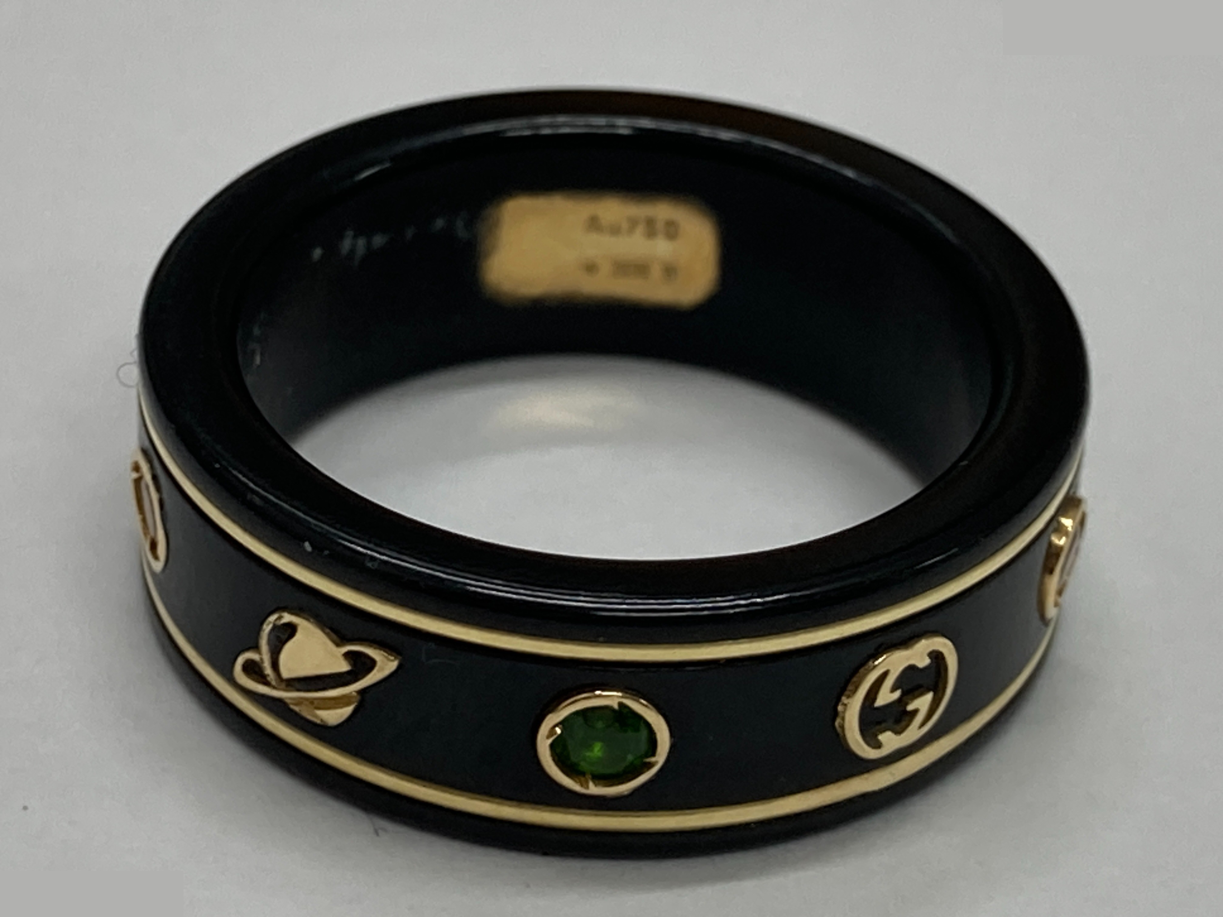 Gemstone Icon Ring, 750 (Precious Metal), Yellow Gold/Metal, 3.4g — view 2
