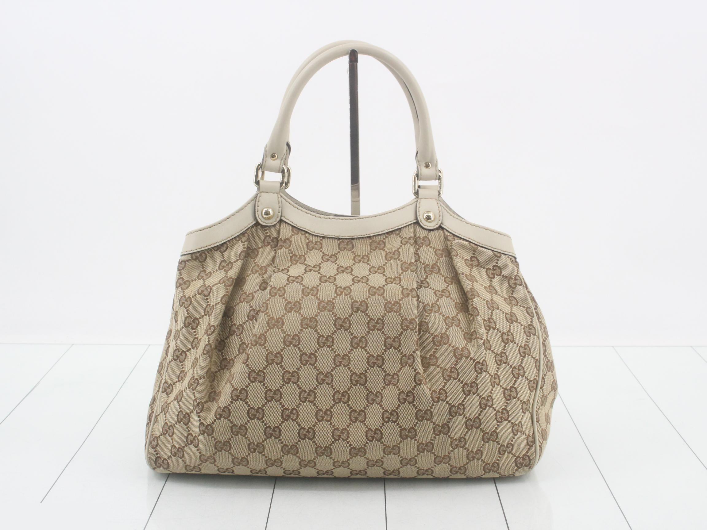 Sukey GG Canvas Leather Tote Bag — view 2