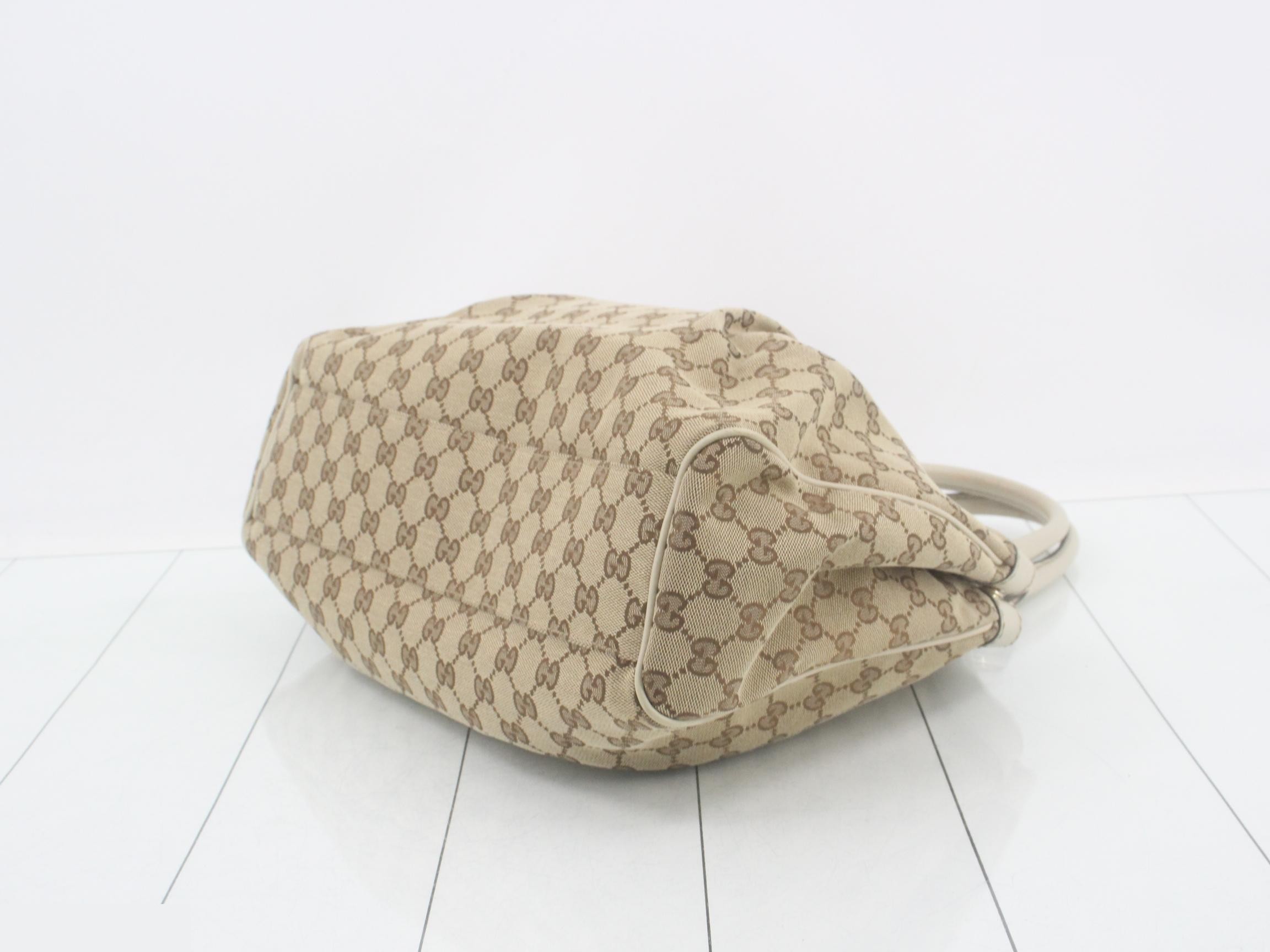 Sukey GG Canvas Leather Tote Bag — view 6