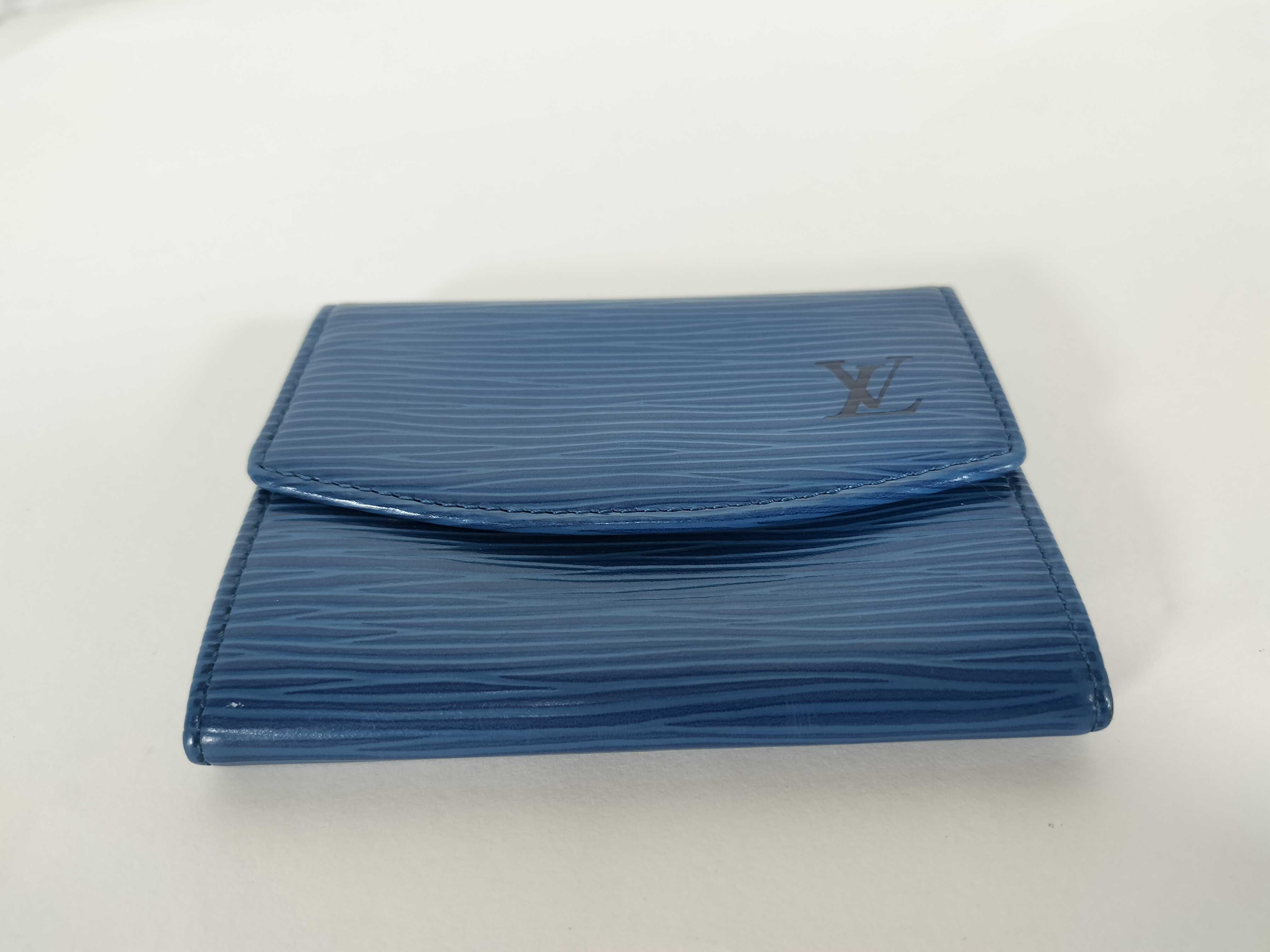 Epi Leather Card Case (Blue) - Card Case — view 5