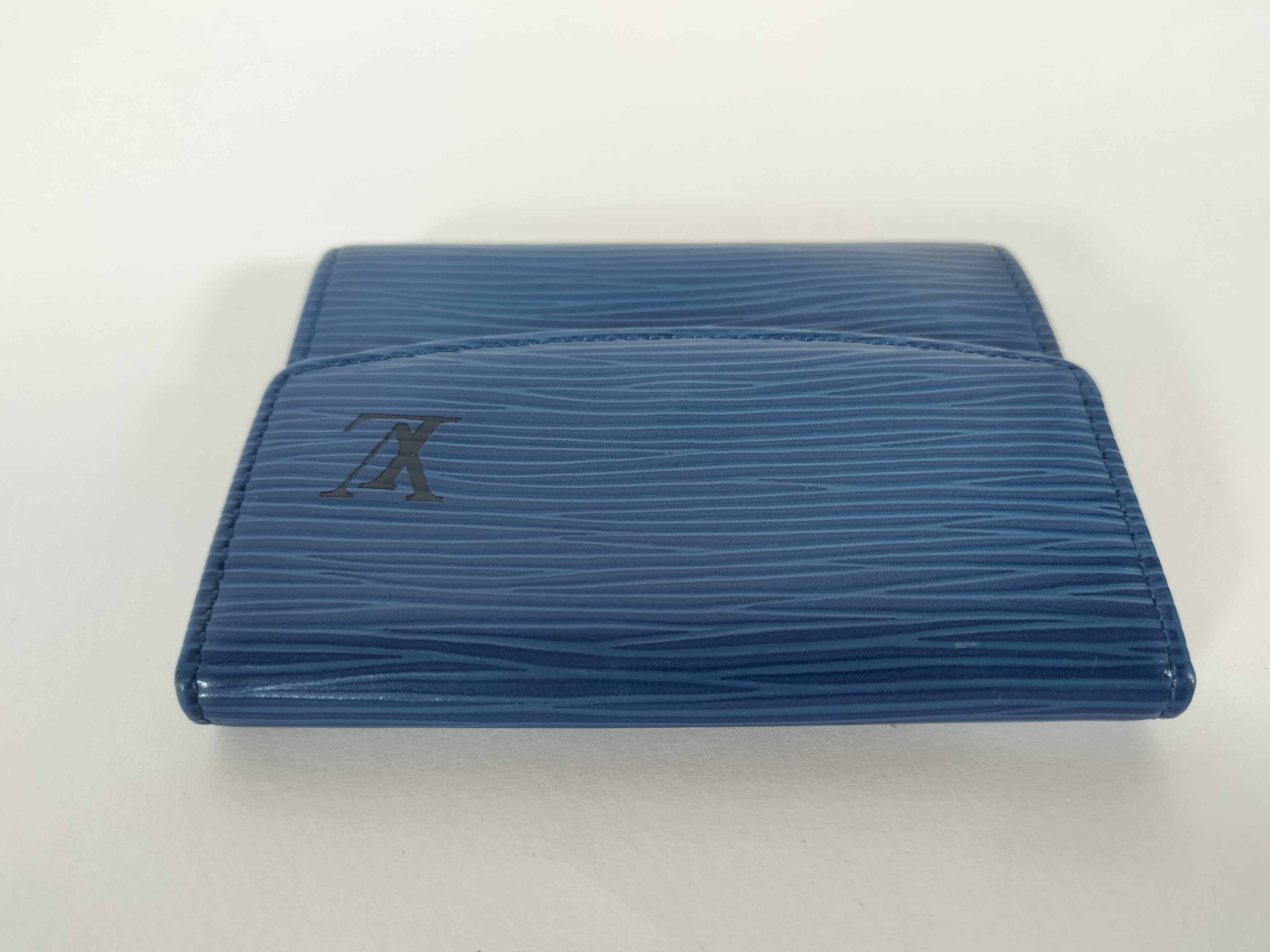 Epi Leather Card Case (Blue) - Card Case — view 6