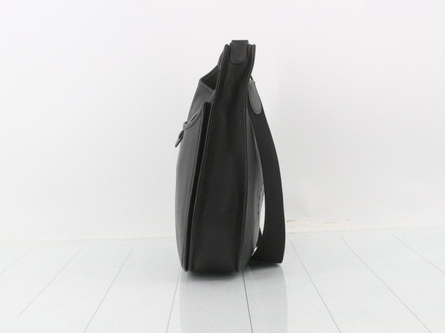 Evelyn II, Black, K stamp, Epsom leather, Silver hardware — view 4