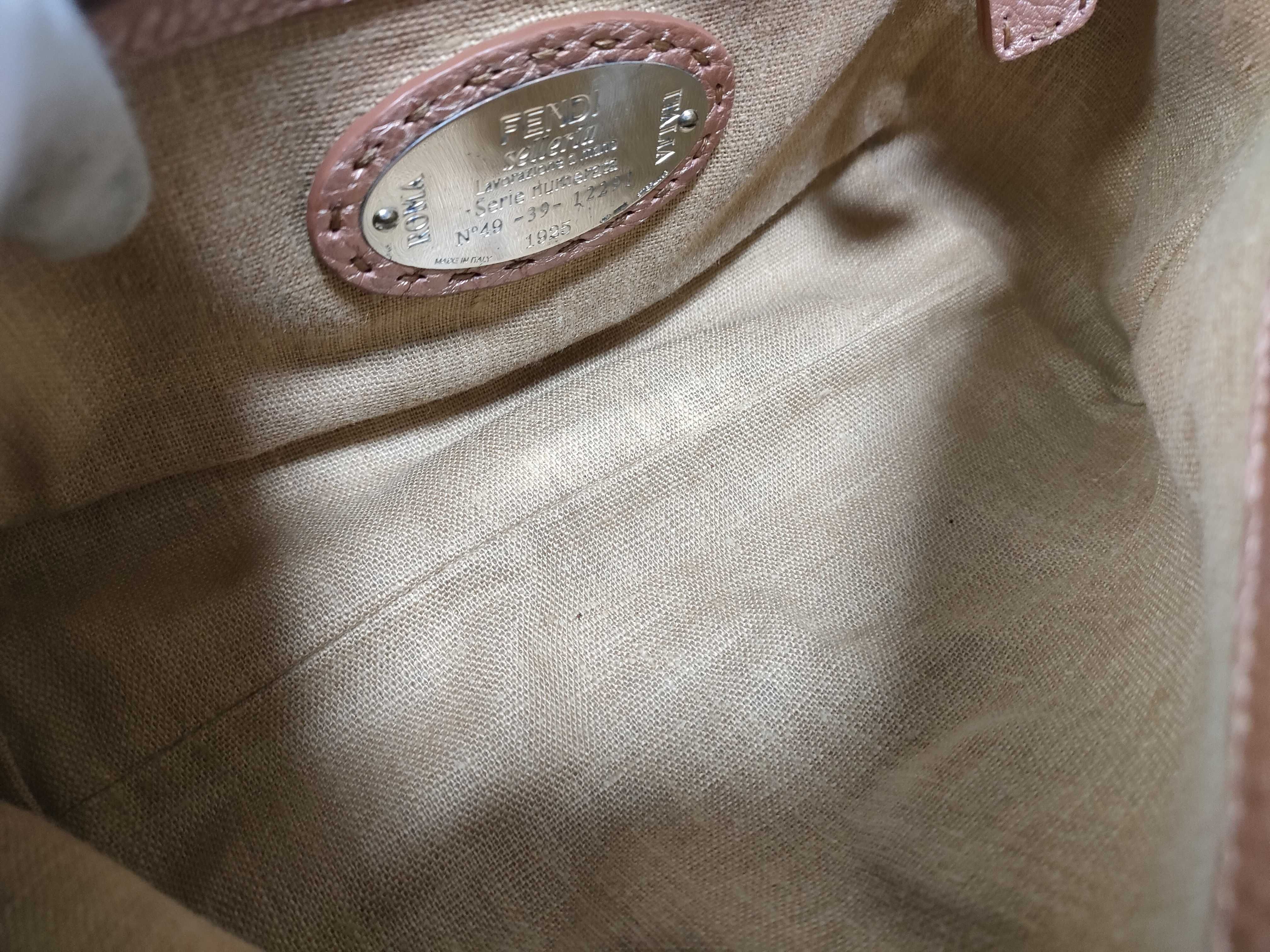 Selleria Minilinda Pink Gold Leather Stitch Hand Handbag — view 13