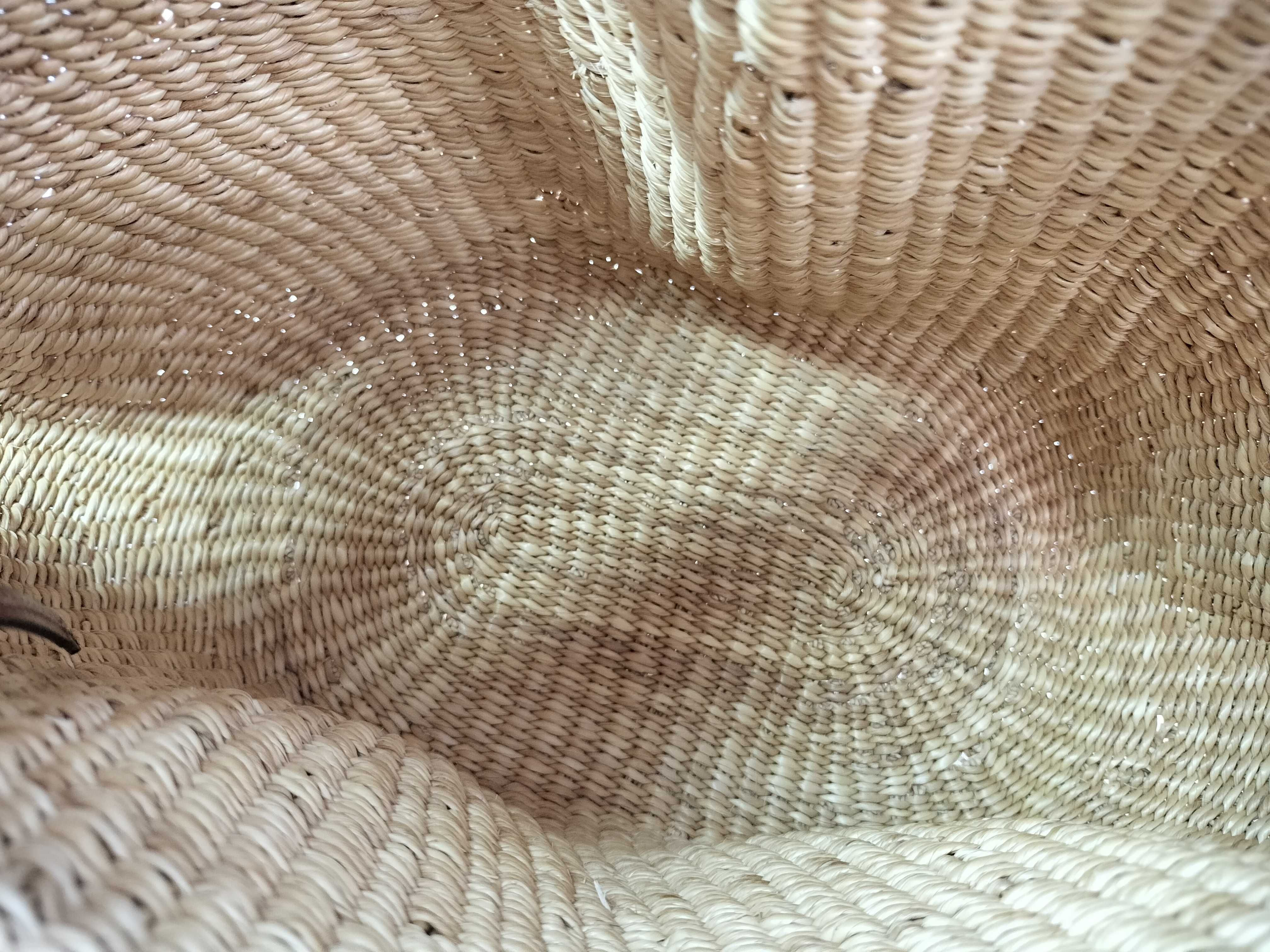Anagram Small Shell Basket Raffia x Leather Basket Bag (with dust bag) - Handbag — view 7